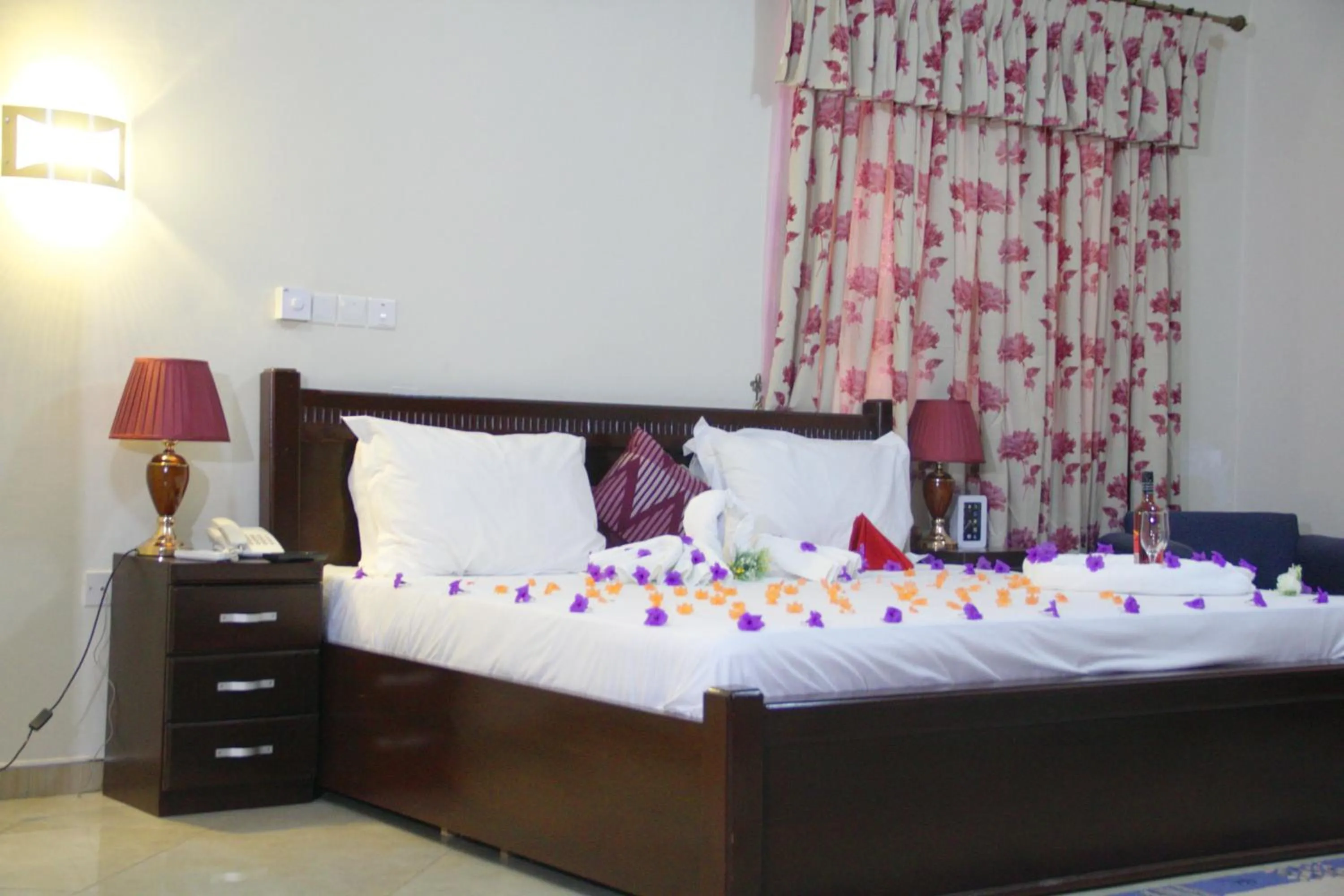 Bed in Gold Plus Hotel Ghana