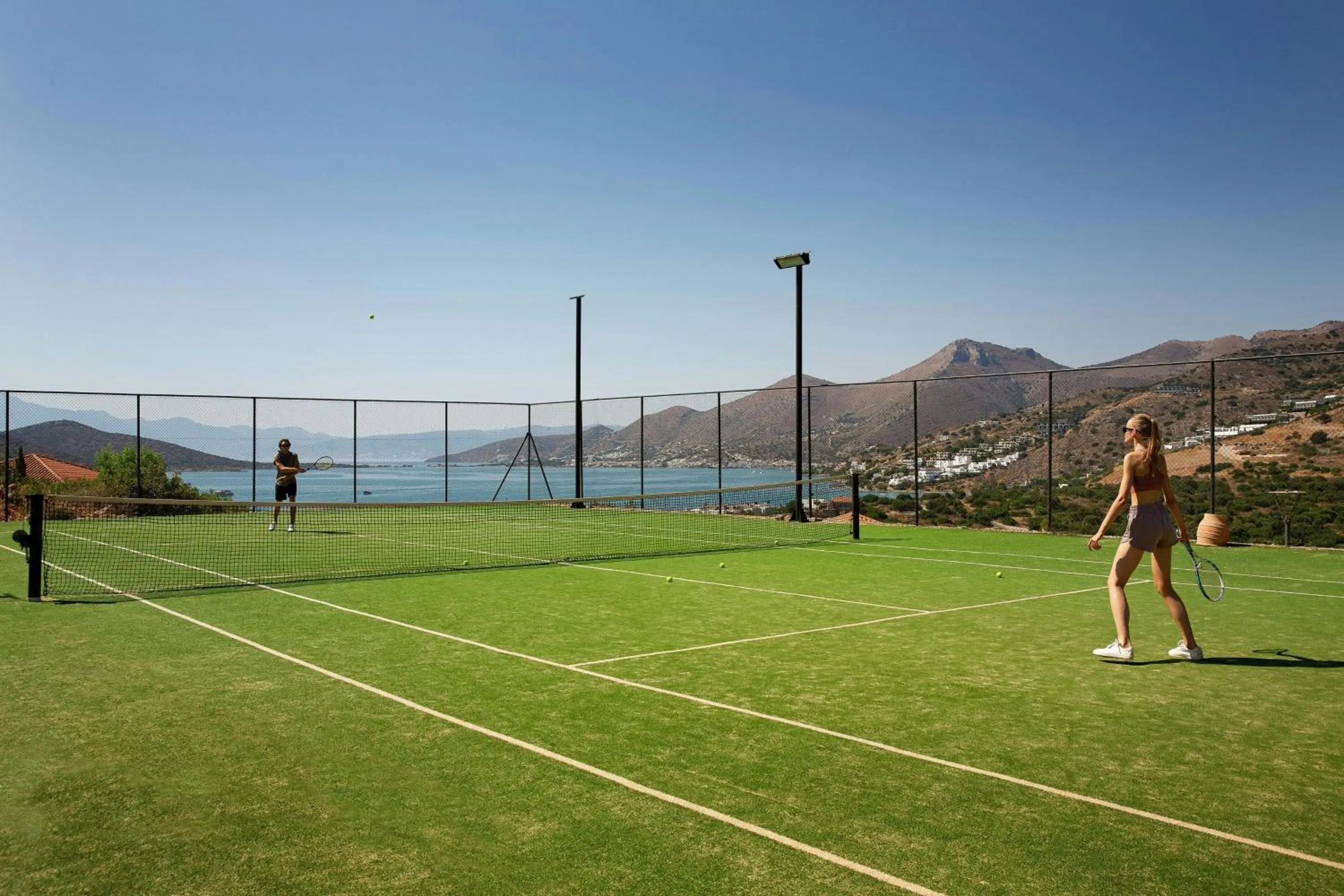 Tennis court in Domes of Elounda, Autograph Collection
