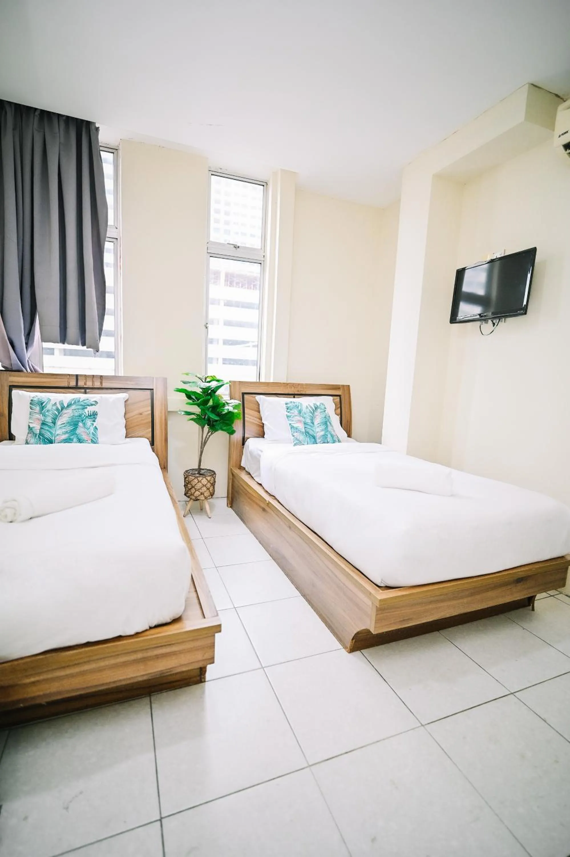 Bed in Swing & Pillows - My Home Hotel Wangsa Maju