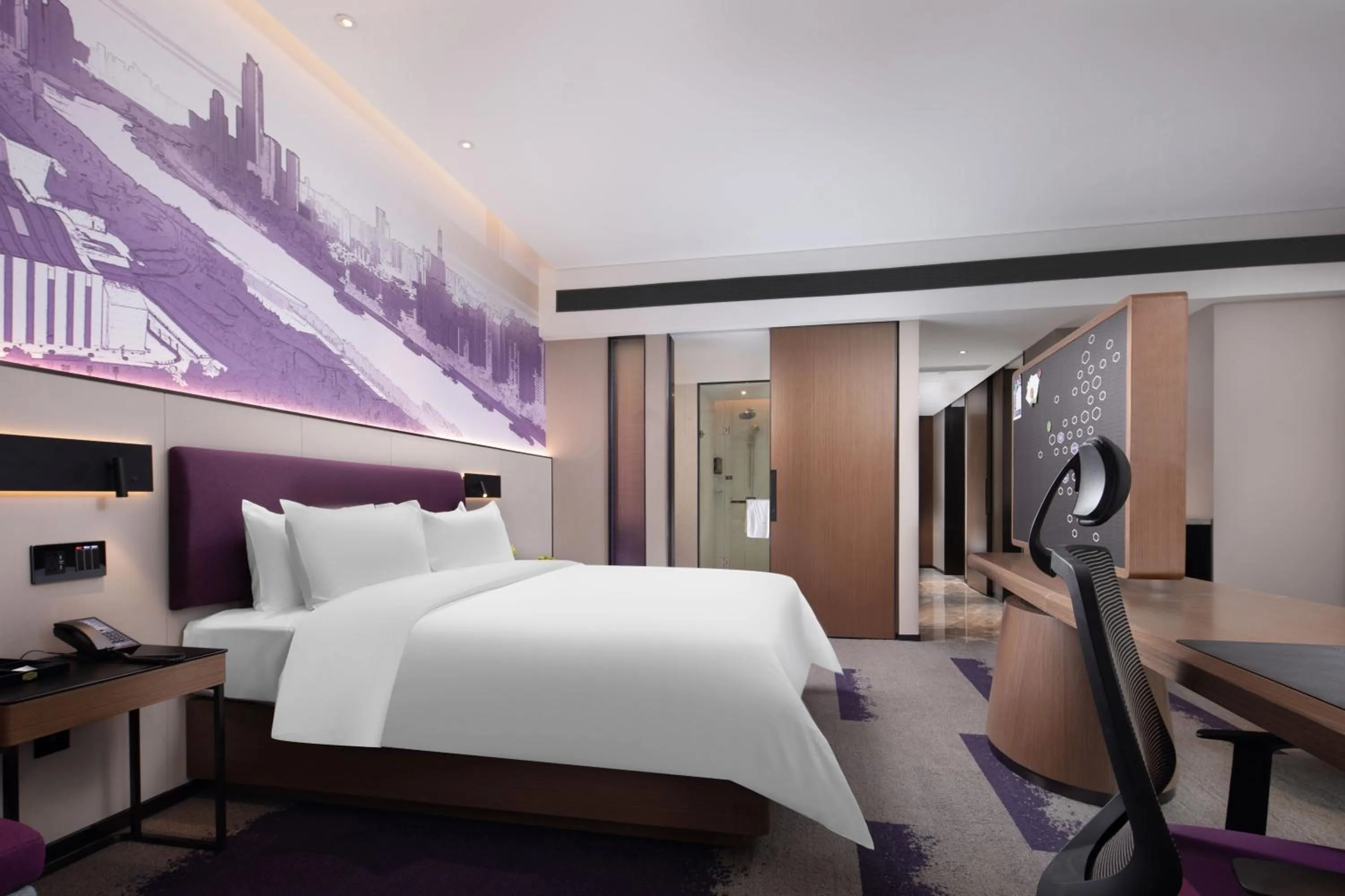 Bed in Hilton Hotel by Hampton Wuhan Zhongnan Street Branch