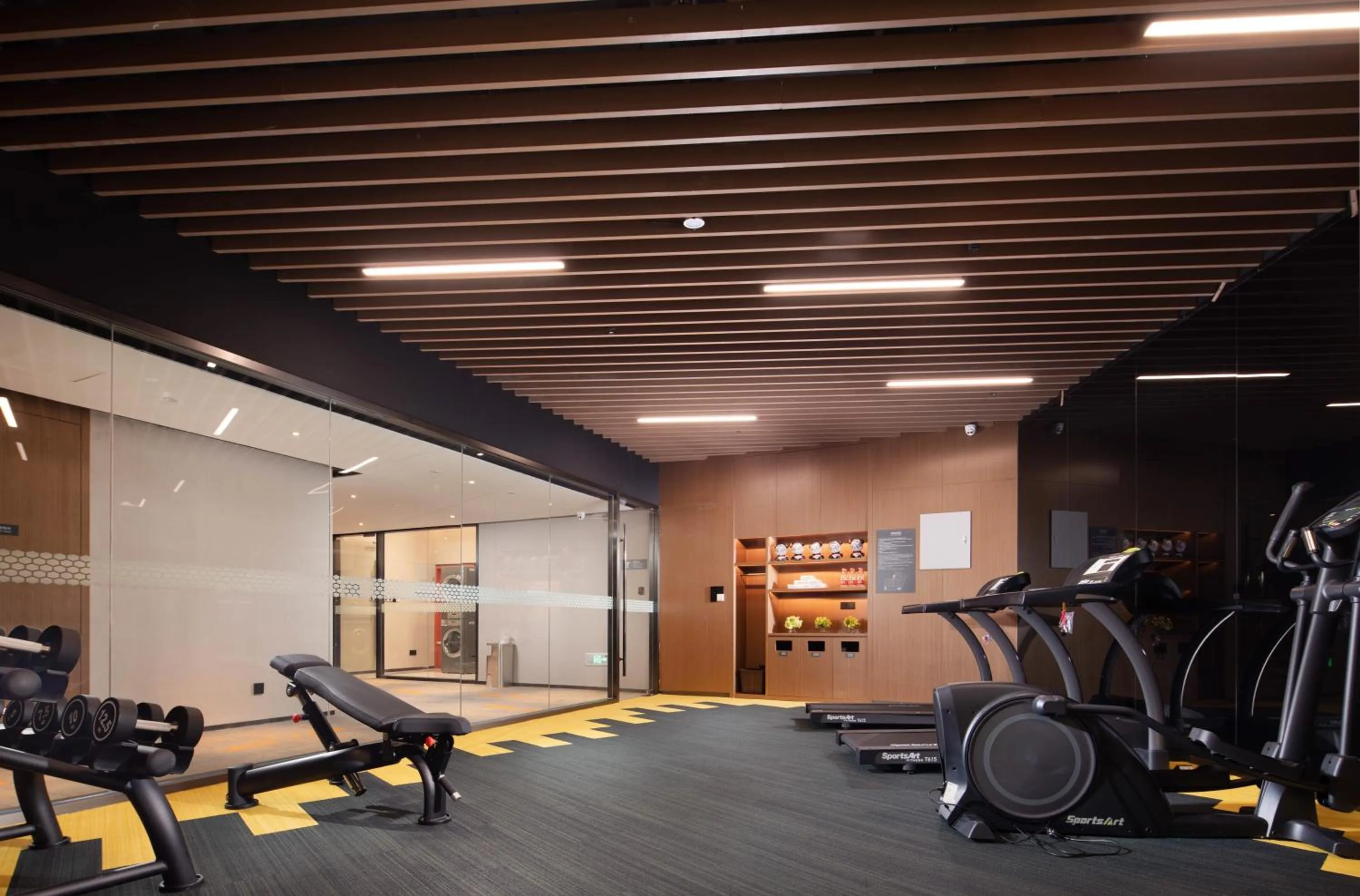Fitness centre/facilities in Hilton Hotel by Hampton Wuhan Zhongnan Street Branch