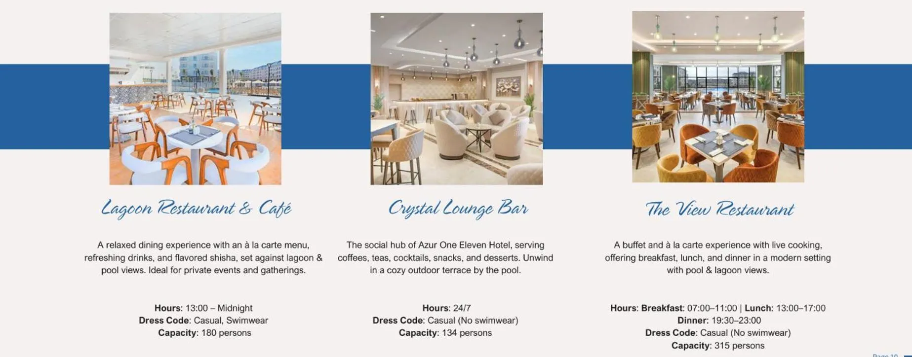 Restaurant/places to eat in Azur One Eleven Hotel Alamein