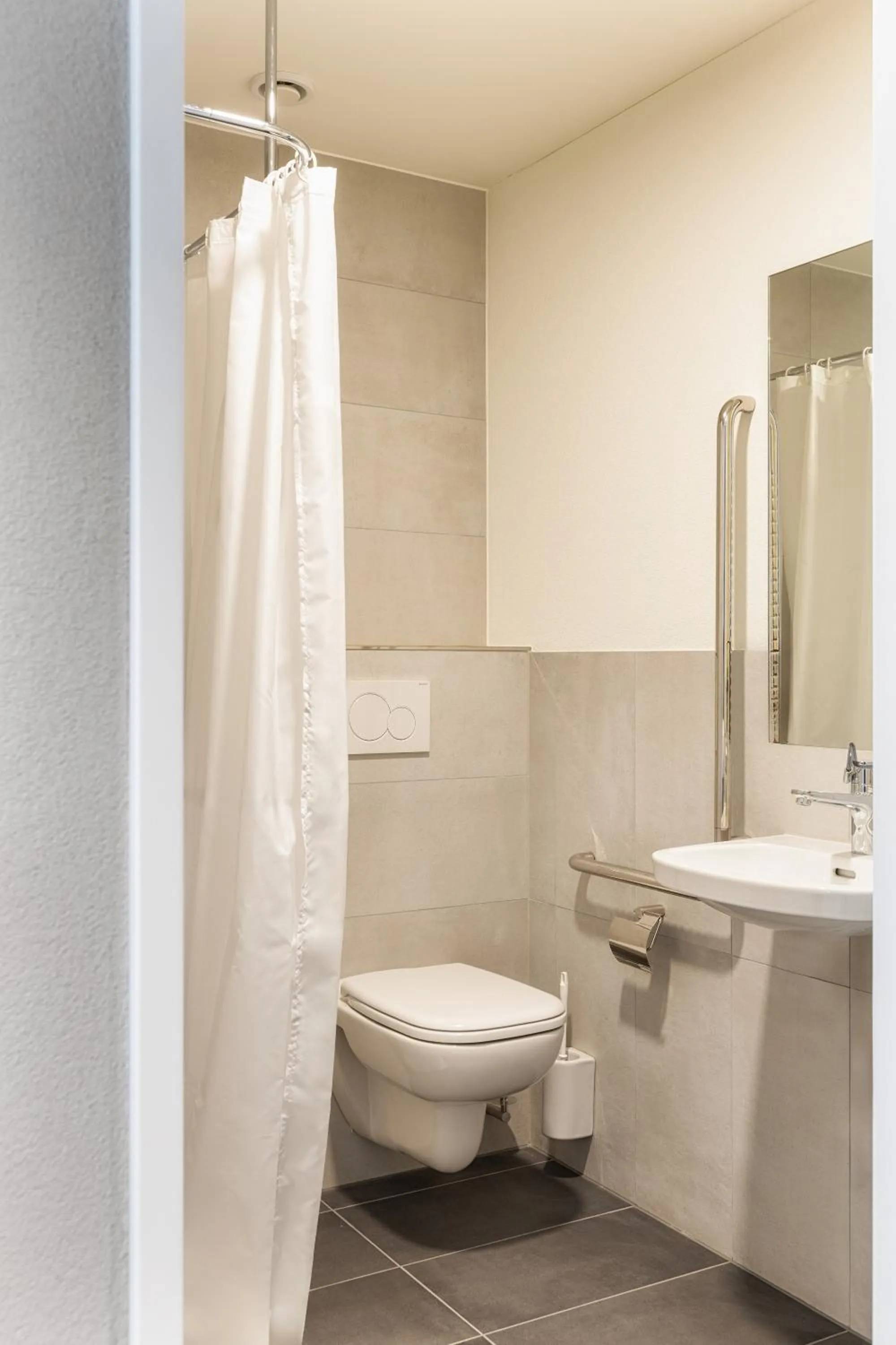 Shower in b_smart motel Amriswil