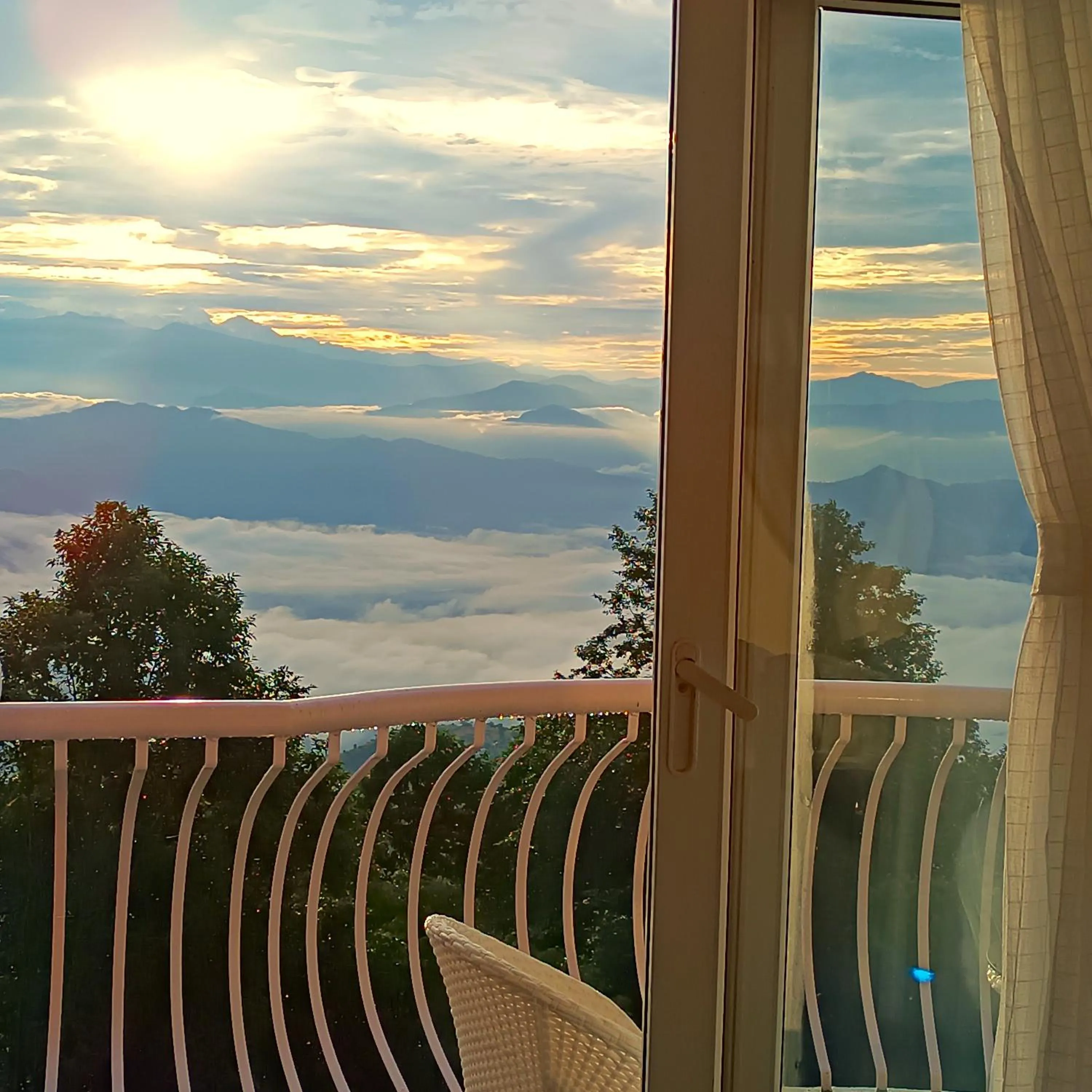 Balcony/Terrace in Mountain Vista Retreat - Nagarkot