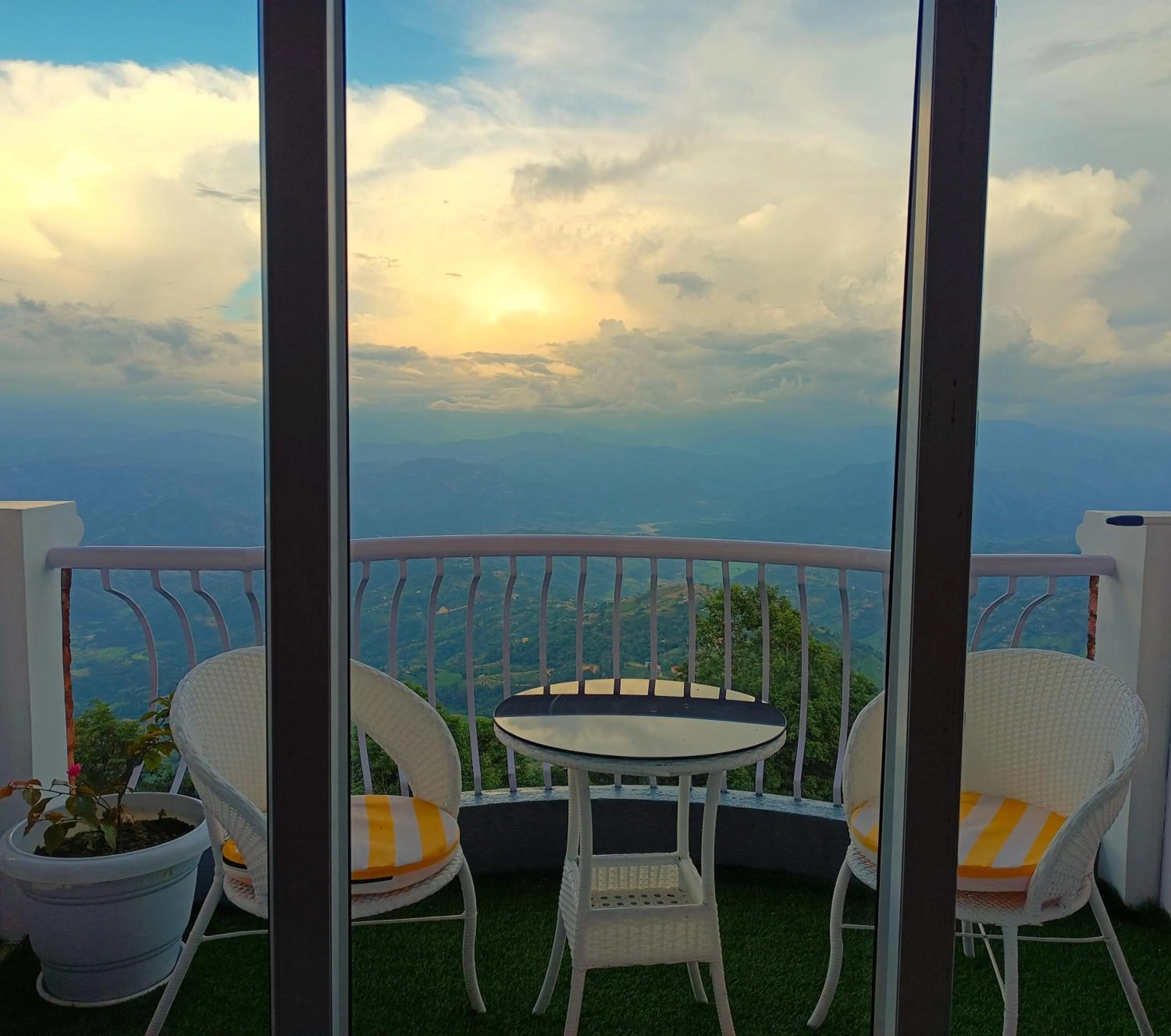 Balcony/Terrace in Mountain Vista Retreat - Nagarkot