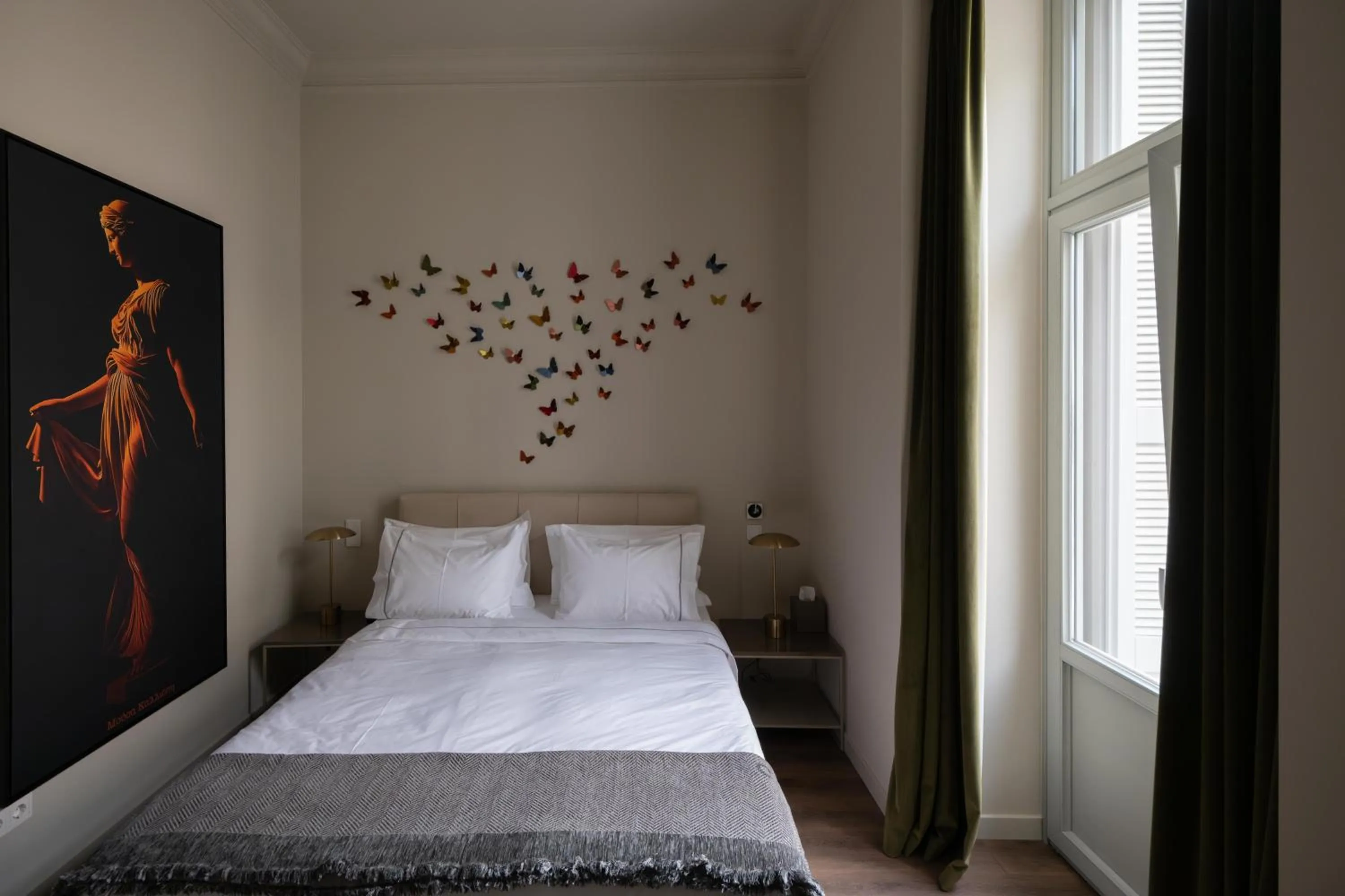 Bedroom, Bed in Nine Athens Hotel