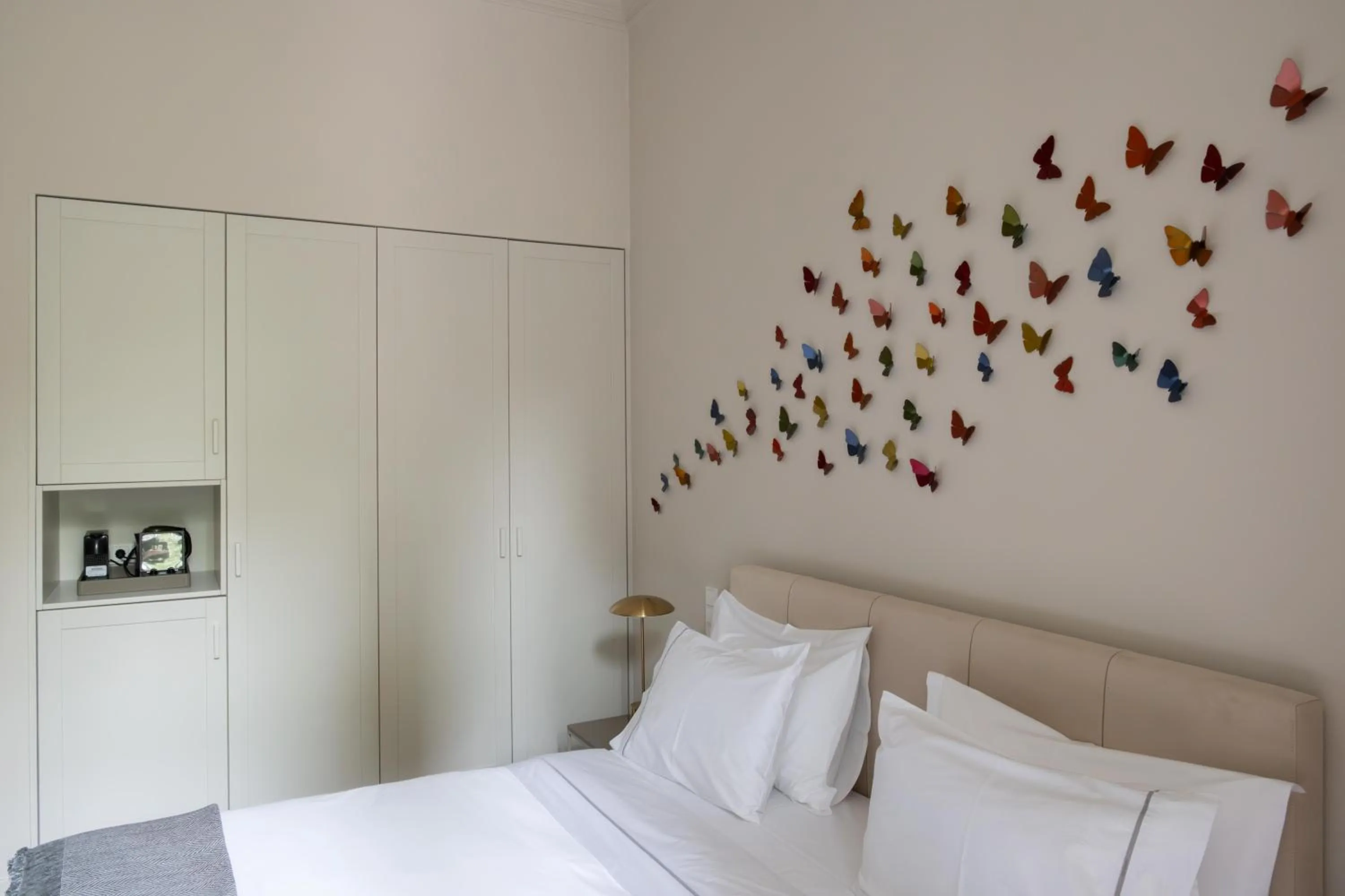 Bed in Nine Athens Hotel