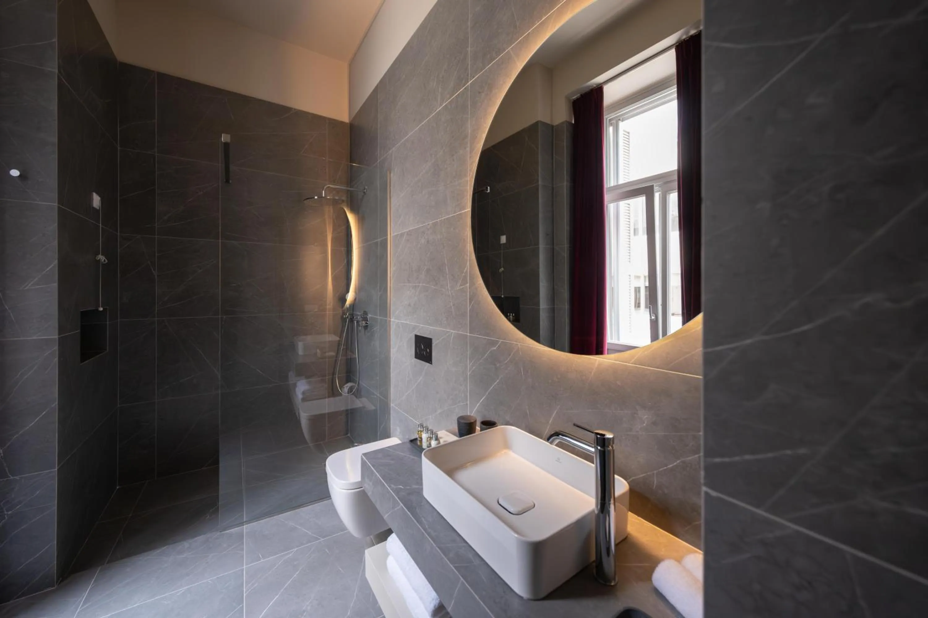 Bathroom in Nine Athens Hotel