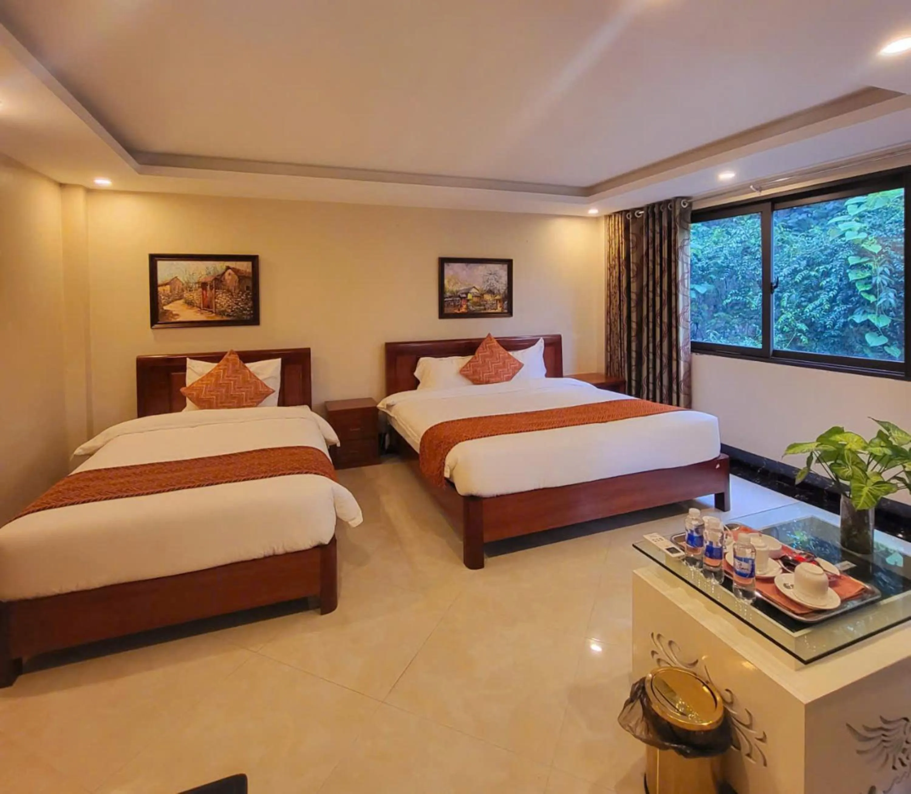 Bed in New Sun Hotel Sapa