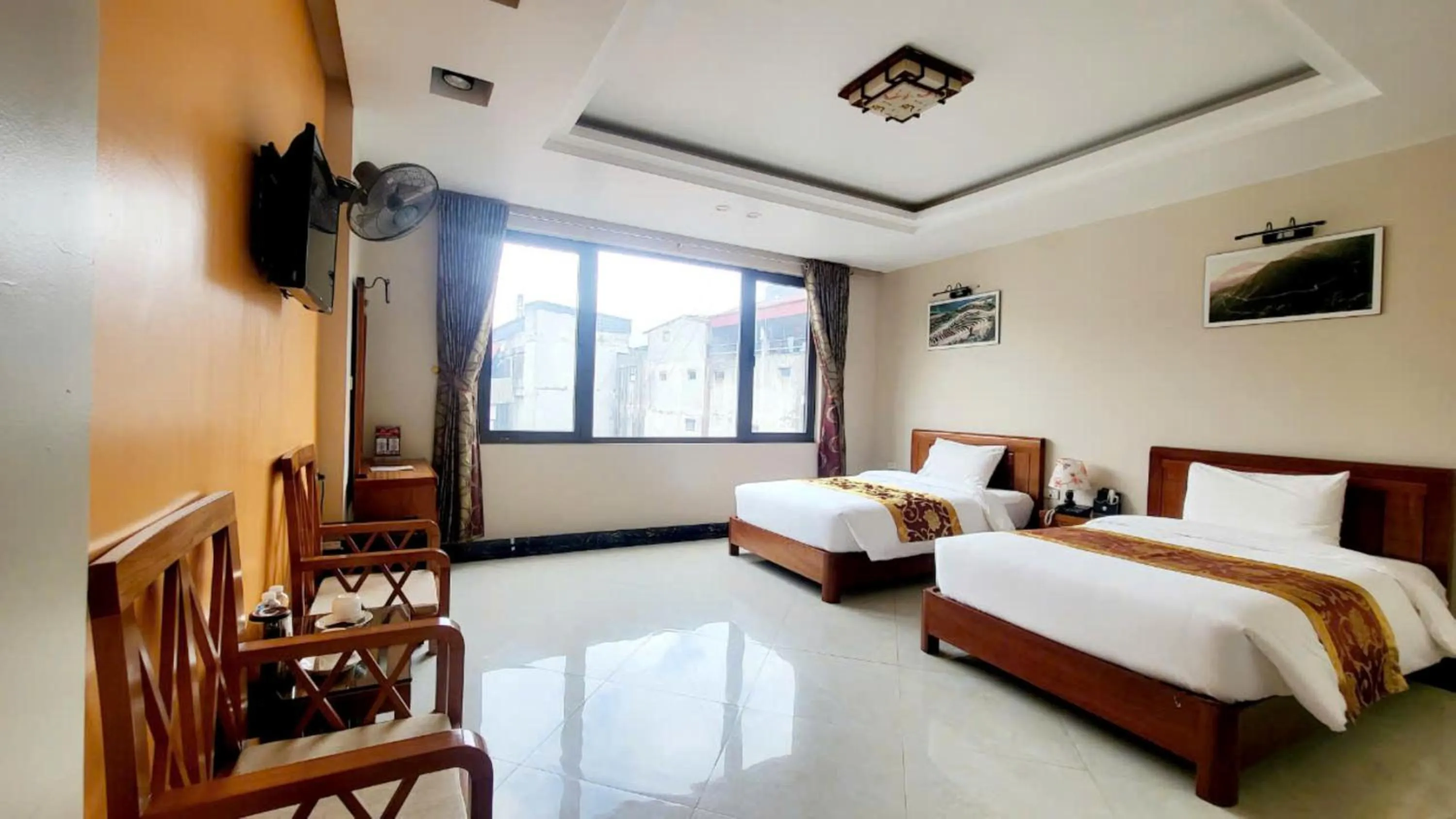 Bed in New Sun Hotel Sapa