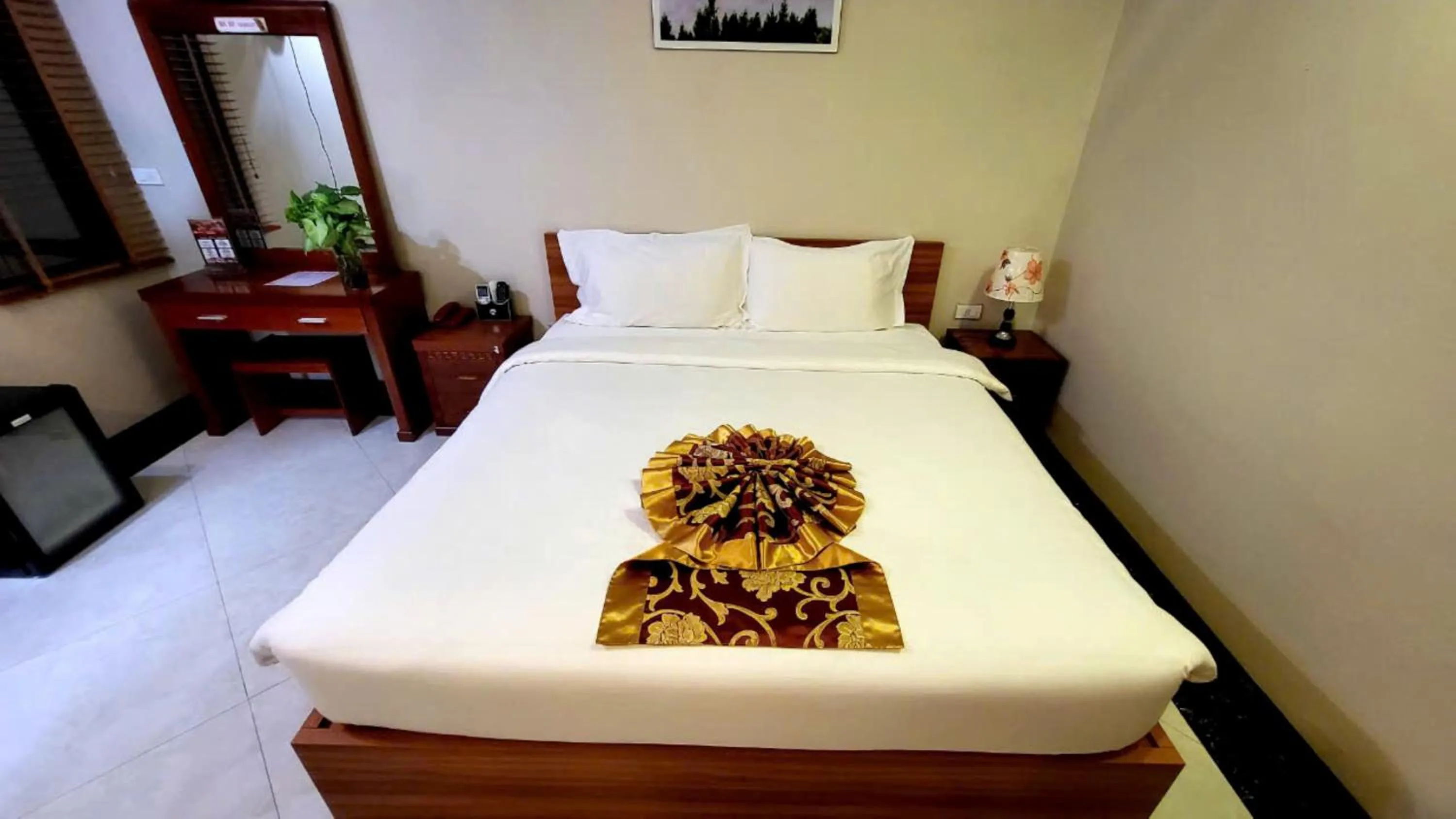Bed in New Sun Hotel Sapa