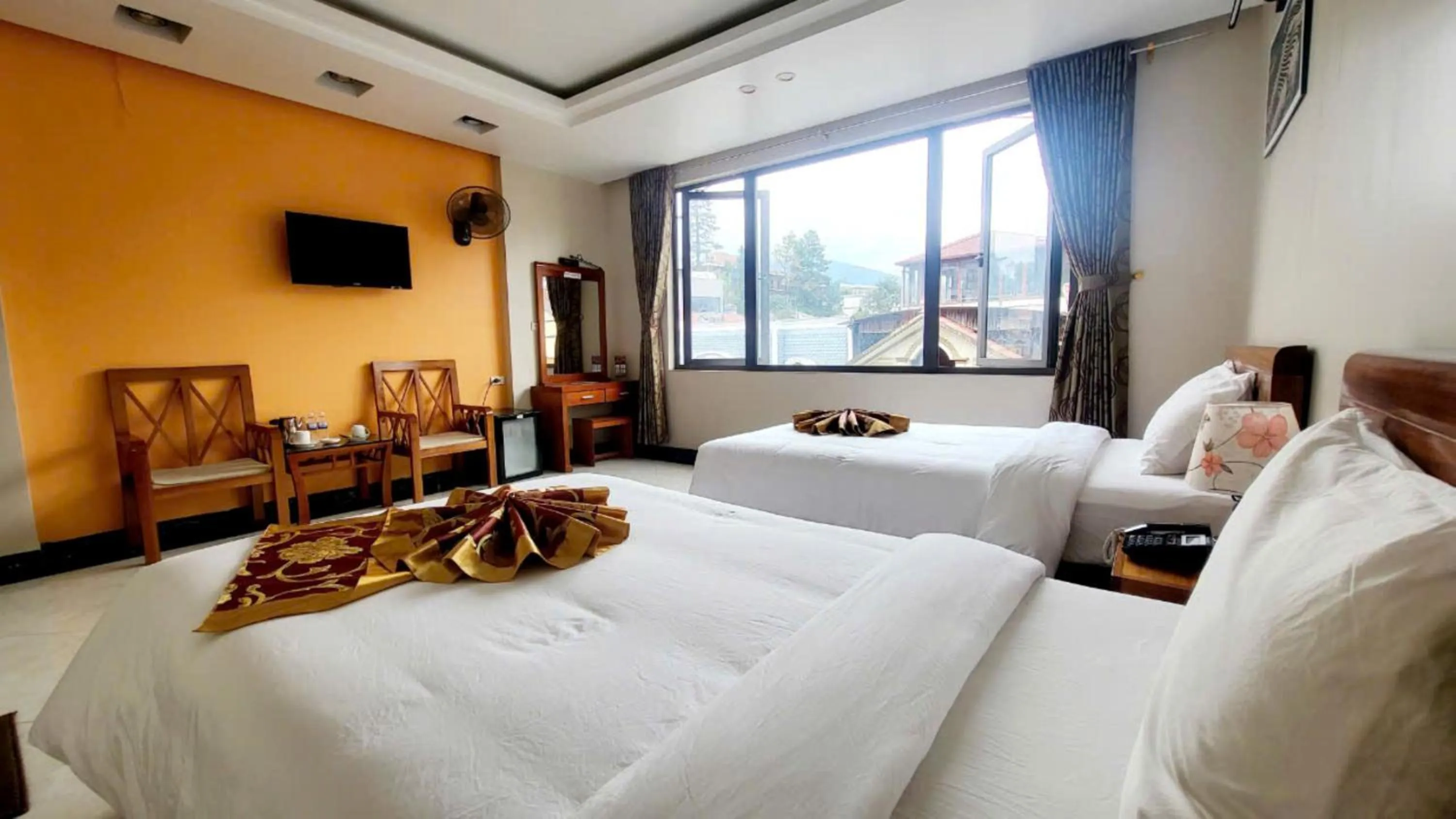Bed in New Sun Hotel Sapa