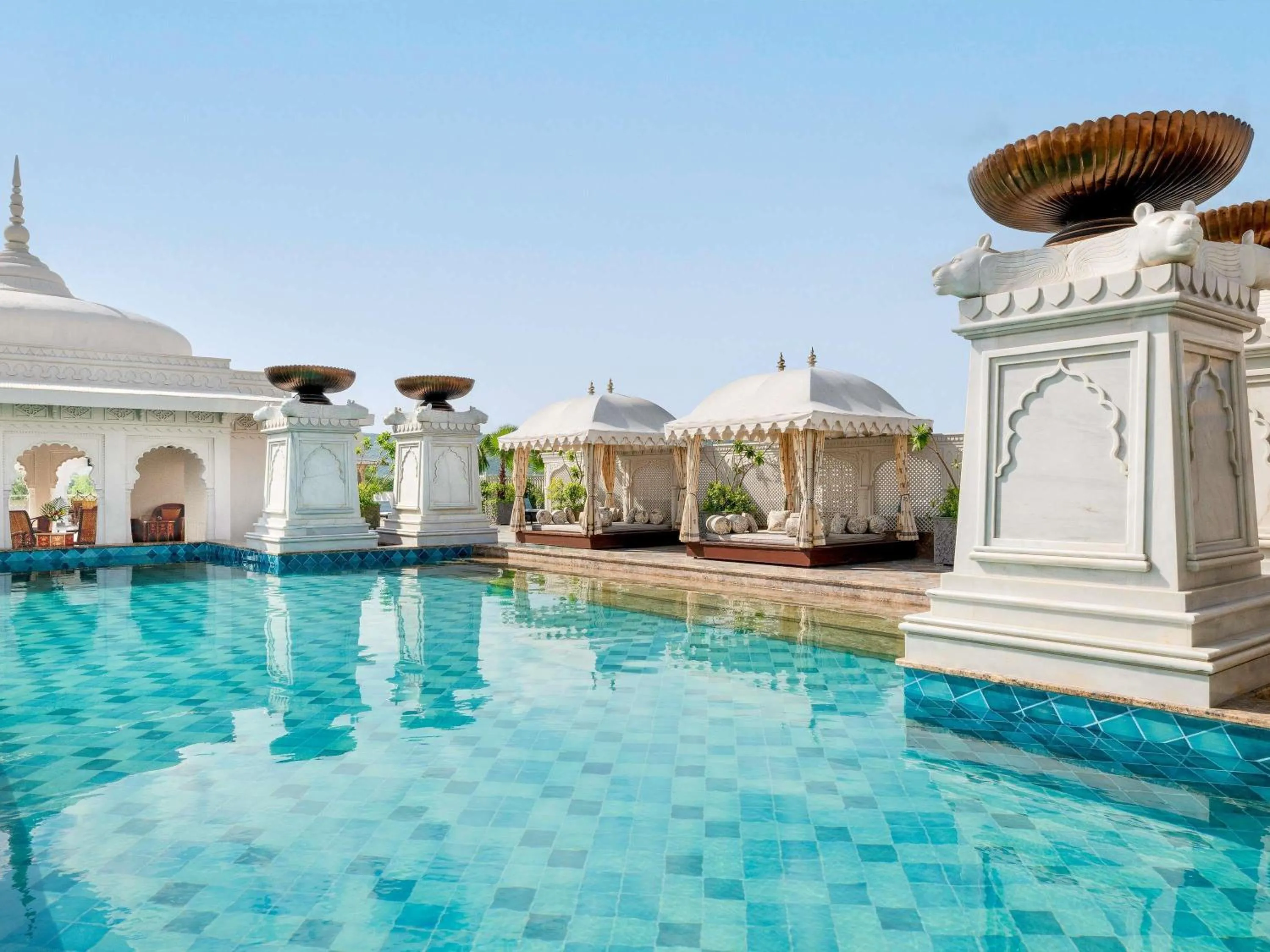 Pool view in Raffles Jaipur