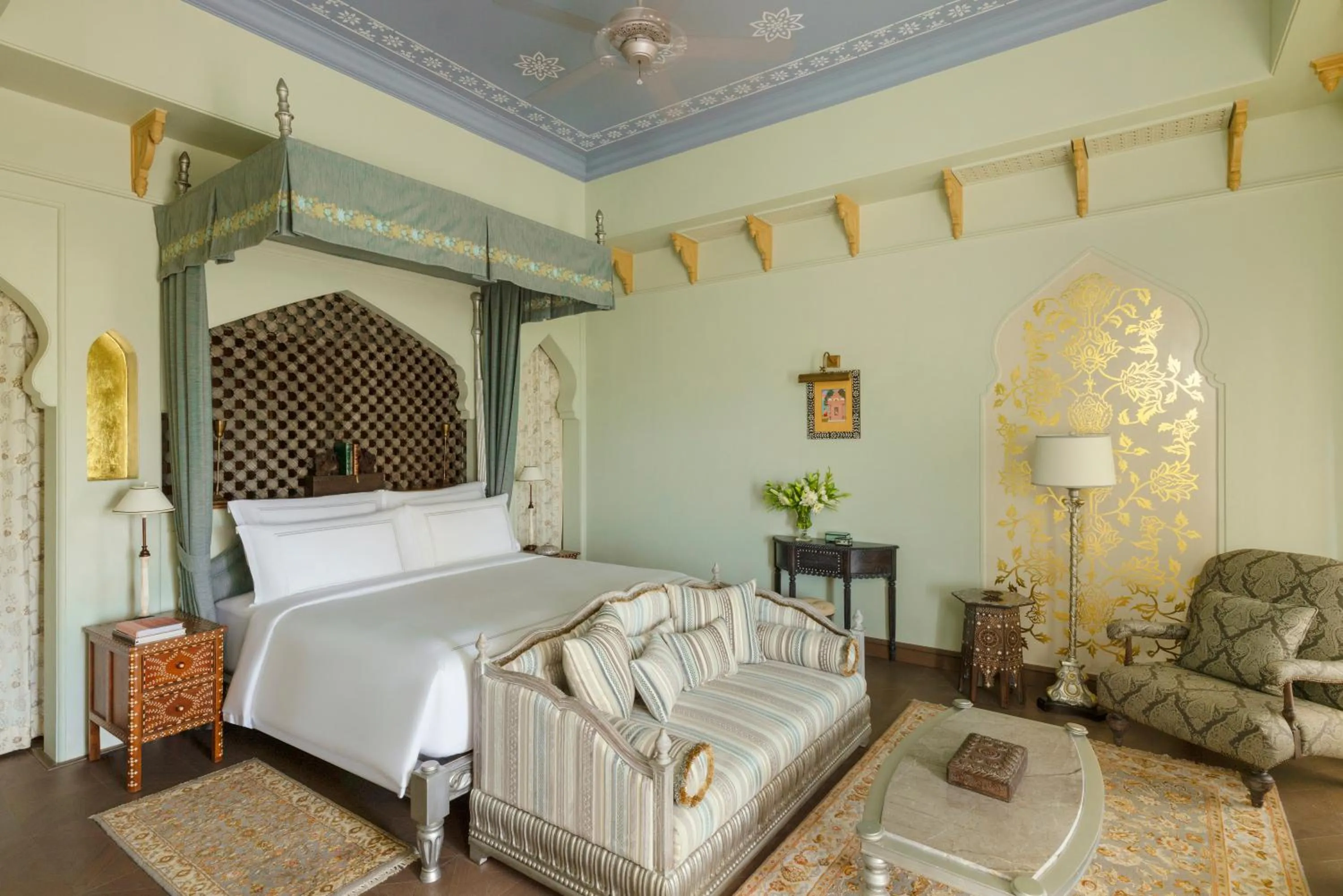 Bedroom, Bed in Raffles Jaipur