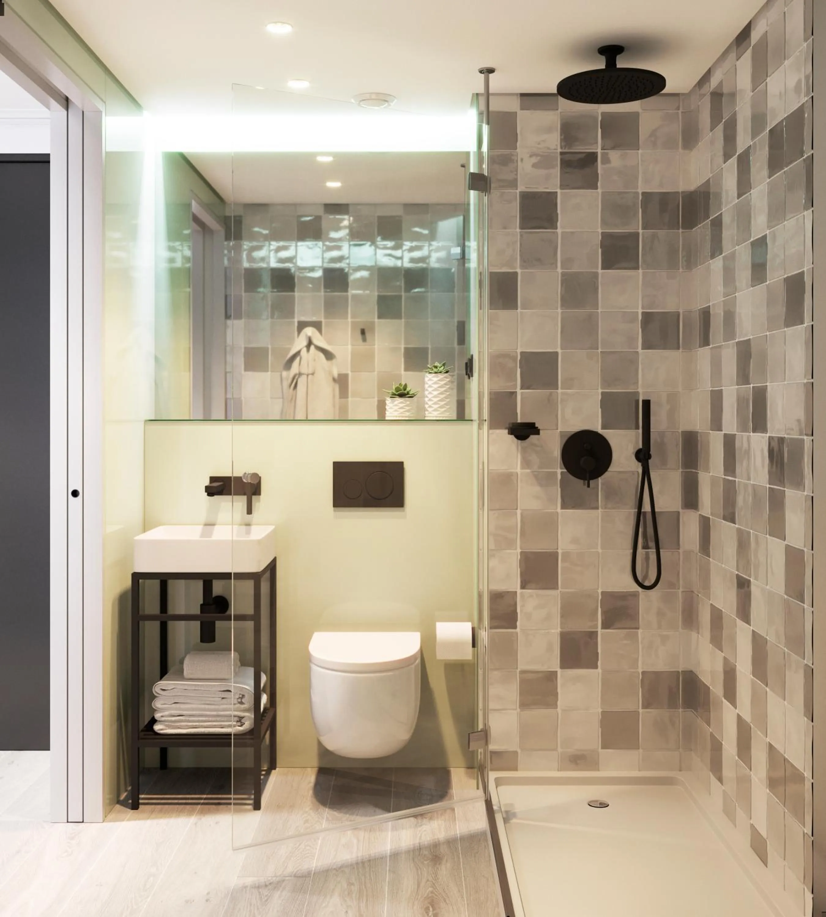 Shower in ibis Styles Lisboa Aeroporto