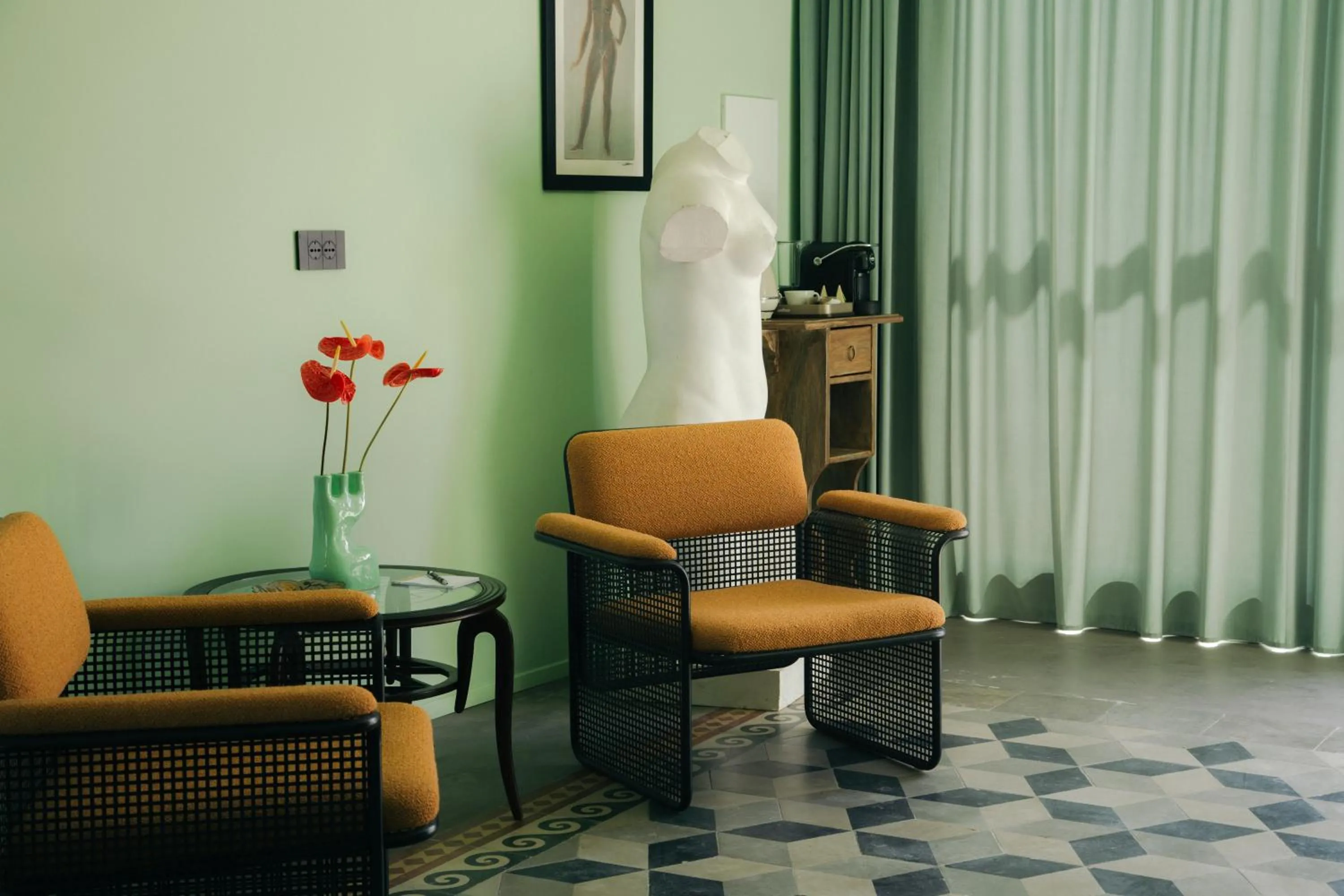 Seating area in Fiermonte Museum by La Fiermontina