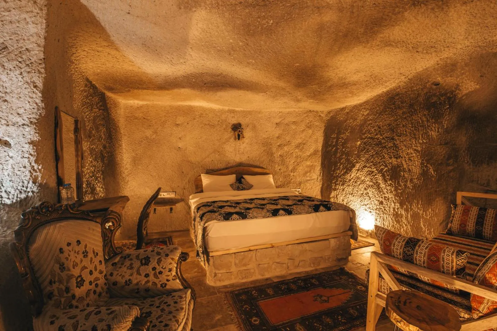 Bed in Lubberona Cave Cappadocia