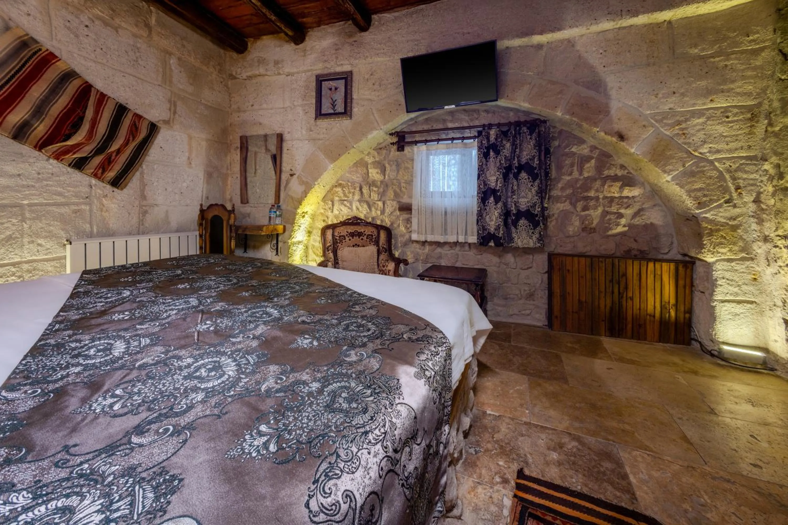 Bed in Lubberona Cave Cappadocia