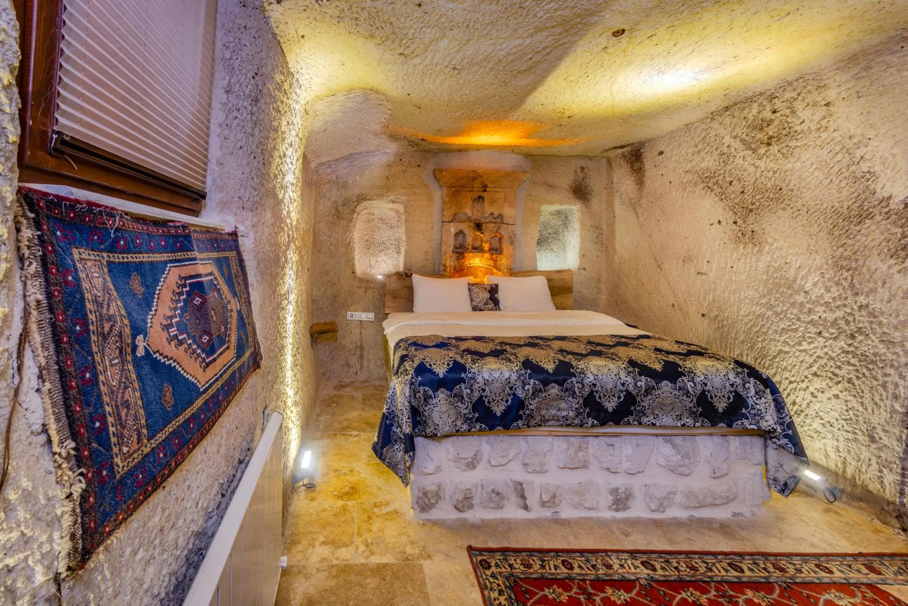 Bed in Lubberona Cave Cappadocia
