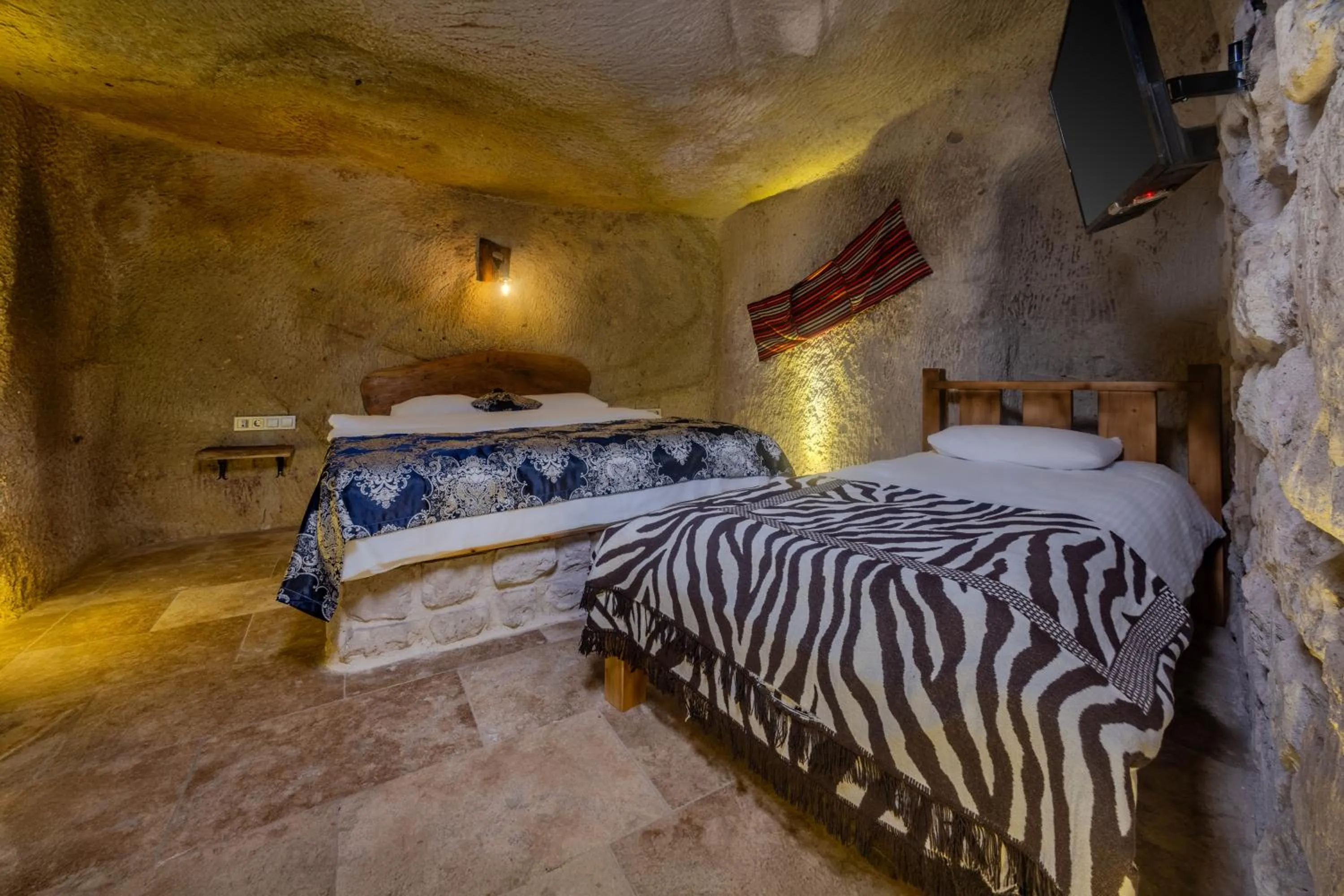 Bed in Lubberona Cave Cappadocia