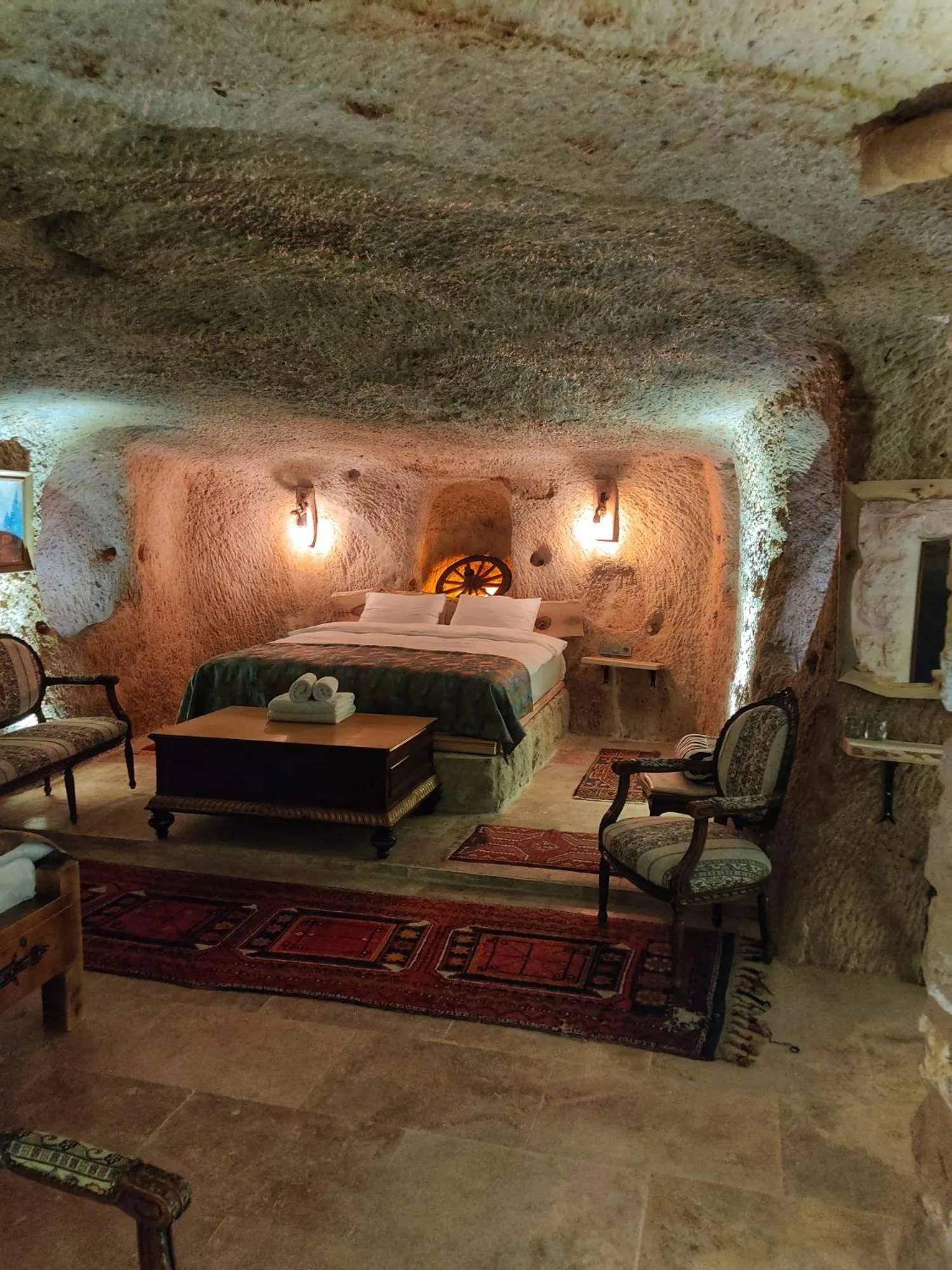 Bed in Lubberona Cave Cappadocia