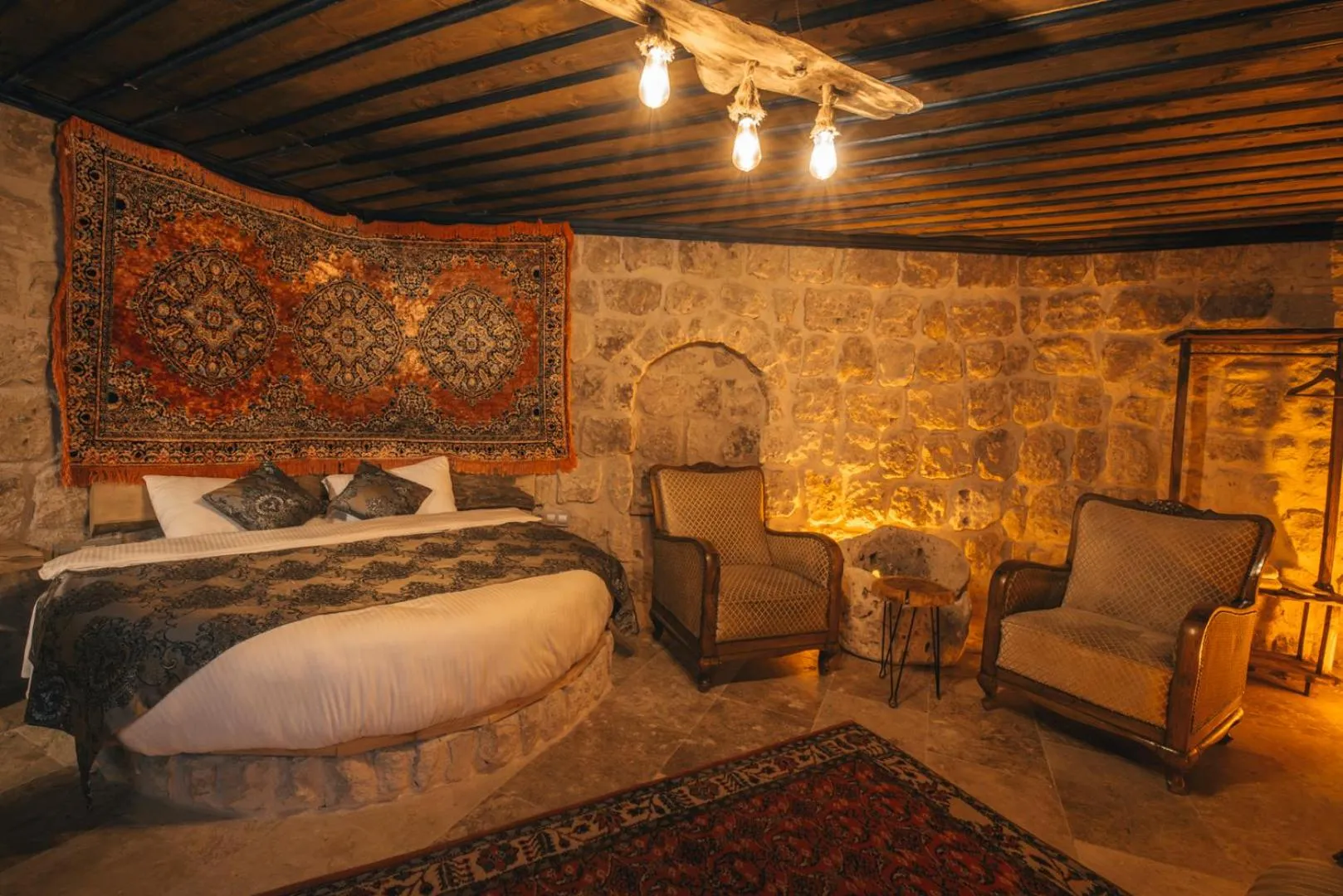 Bed in Lubberona Cave Cappadocia
