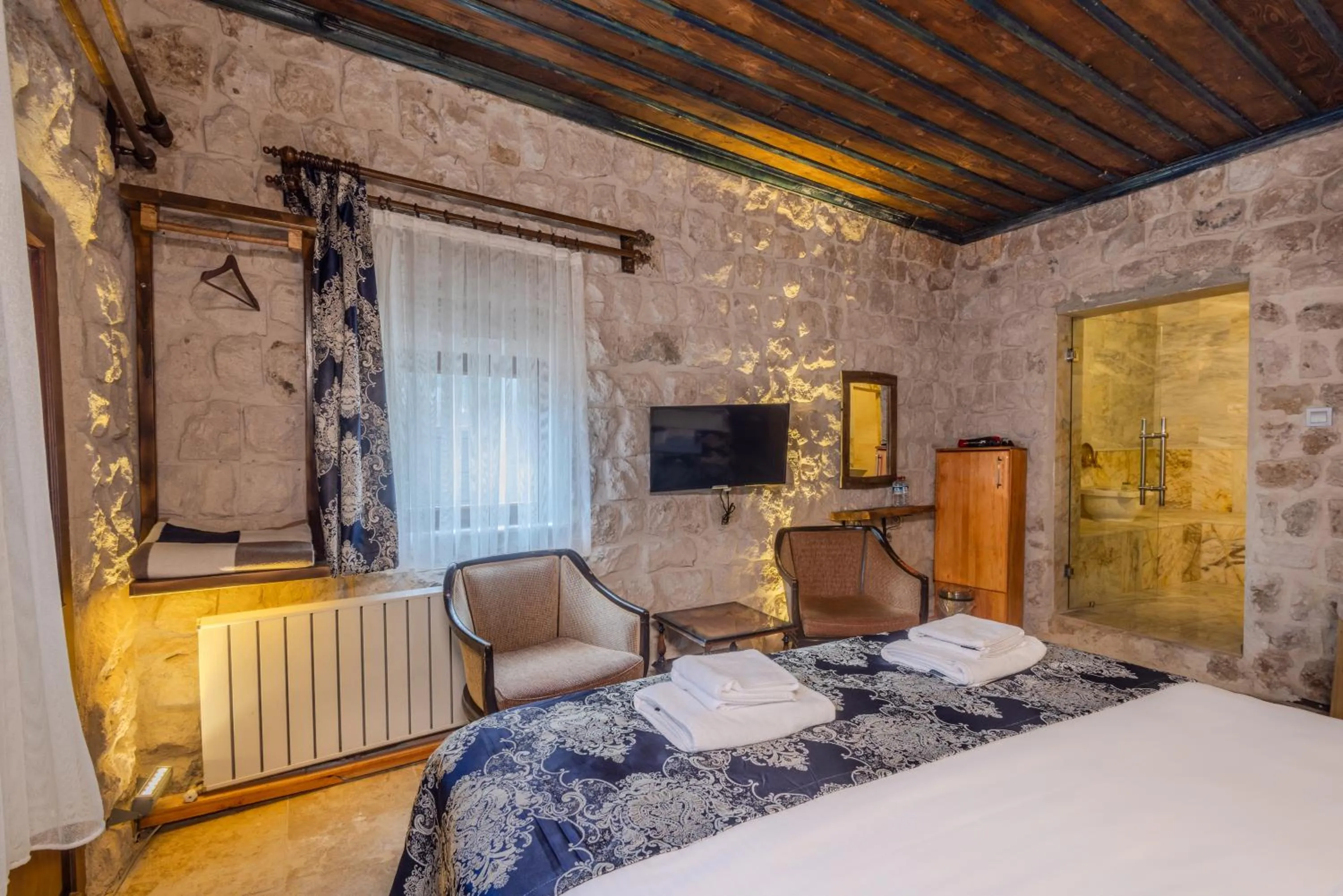 Bed in Lubberona Cave Cappadocia