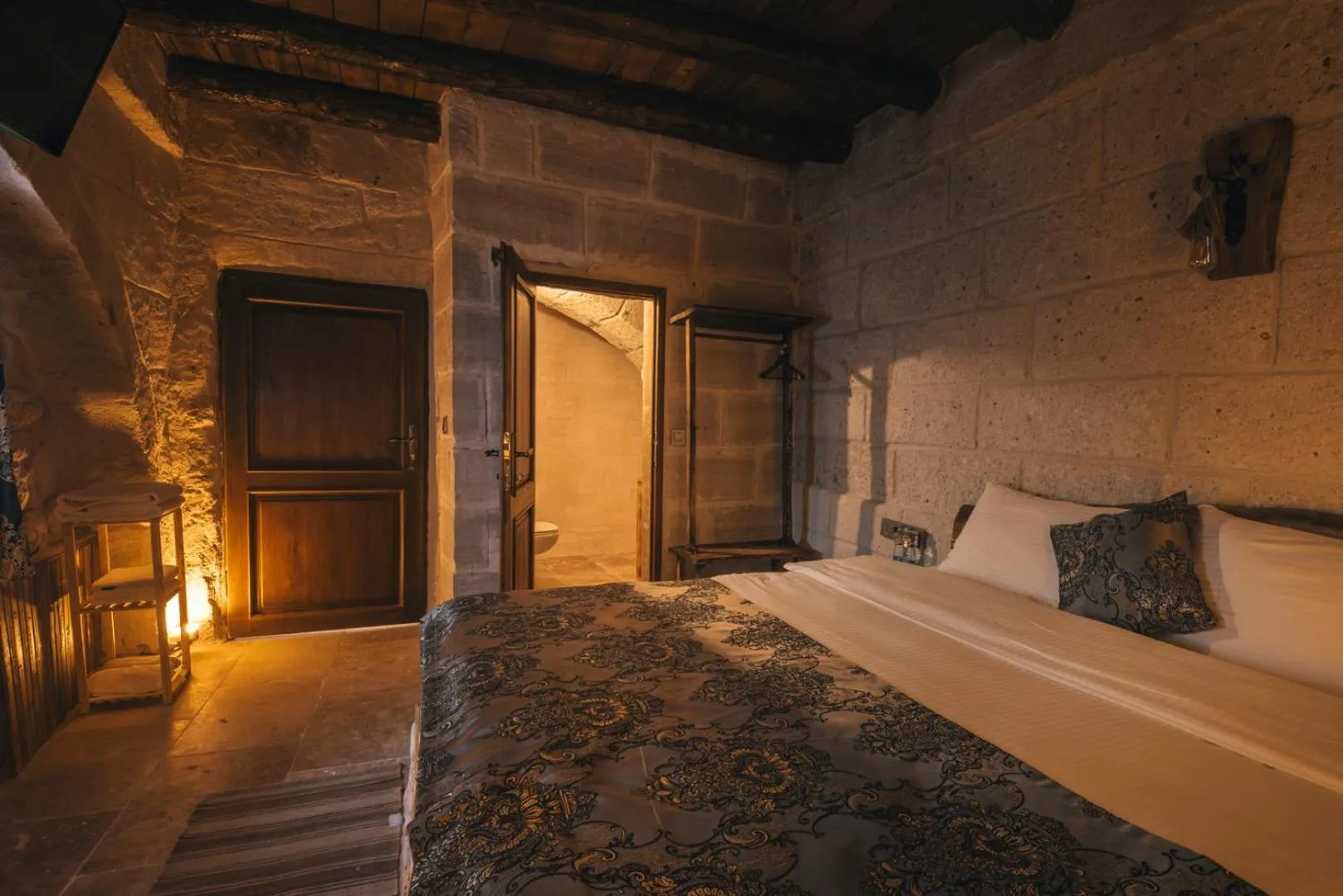 Bed in Lubberona Cave Cappadocia