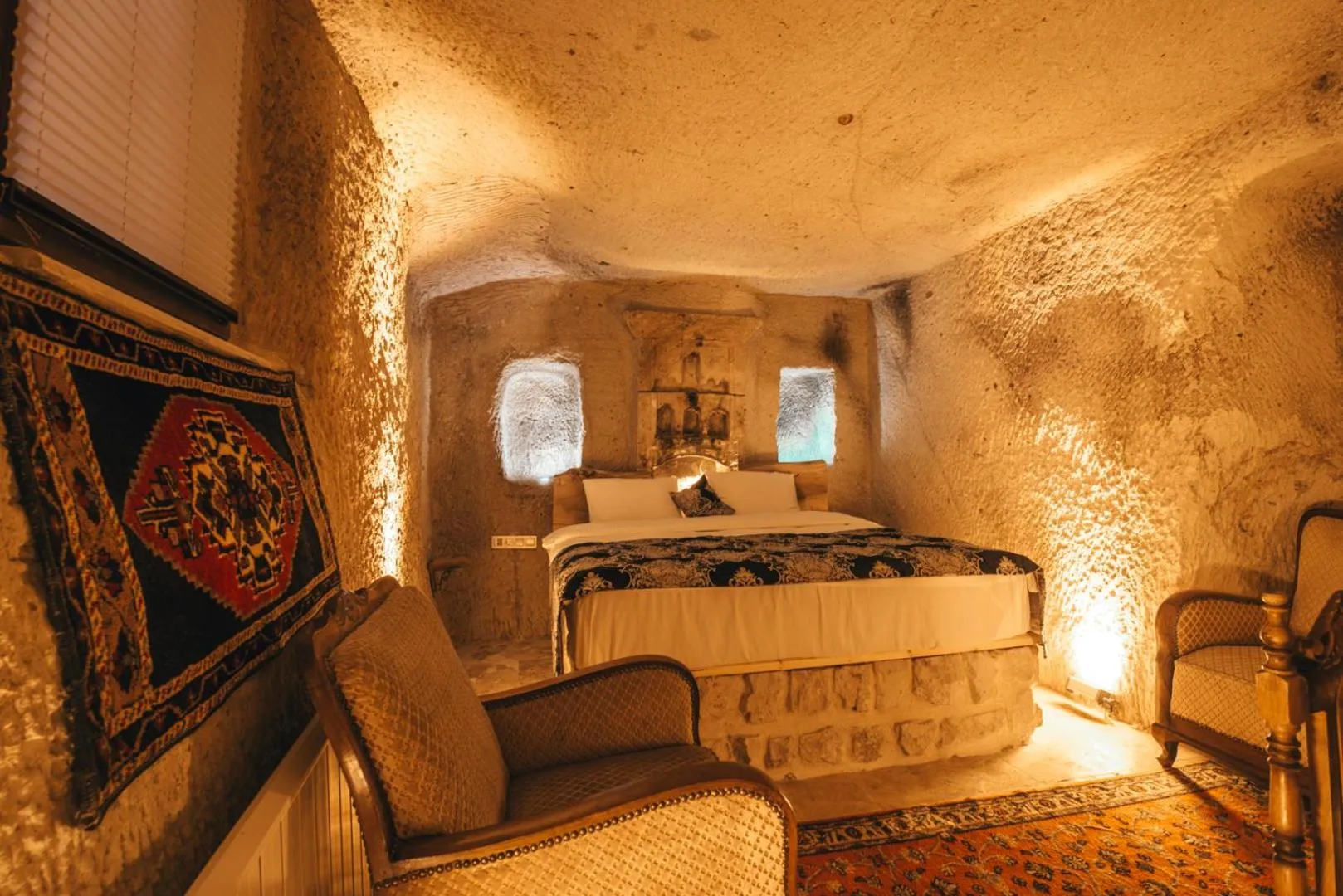 Bed in Lubberona Cave Cappadocia