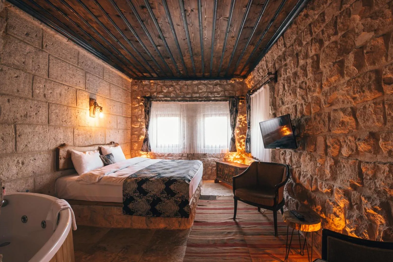 Bed in Lubberona Cave Cappadocia