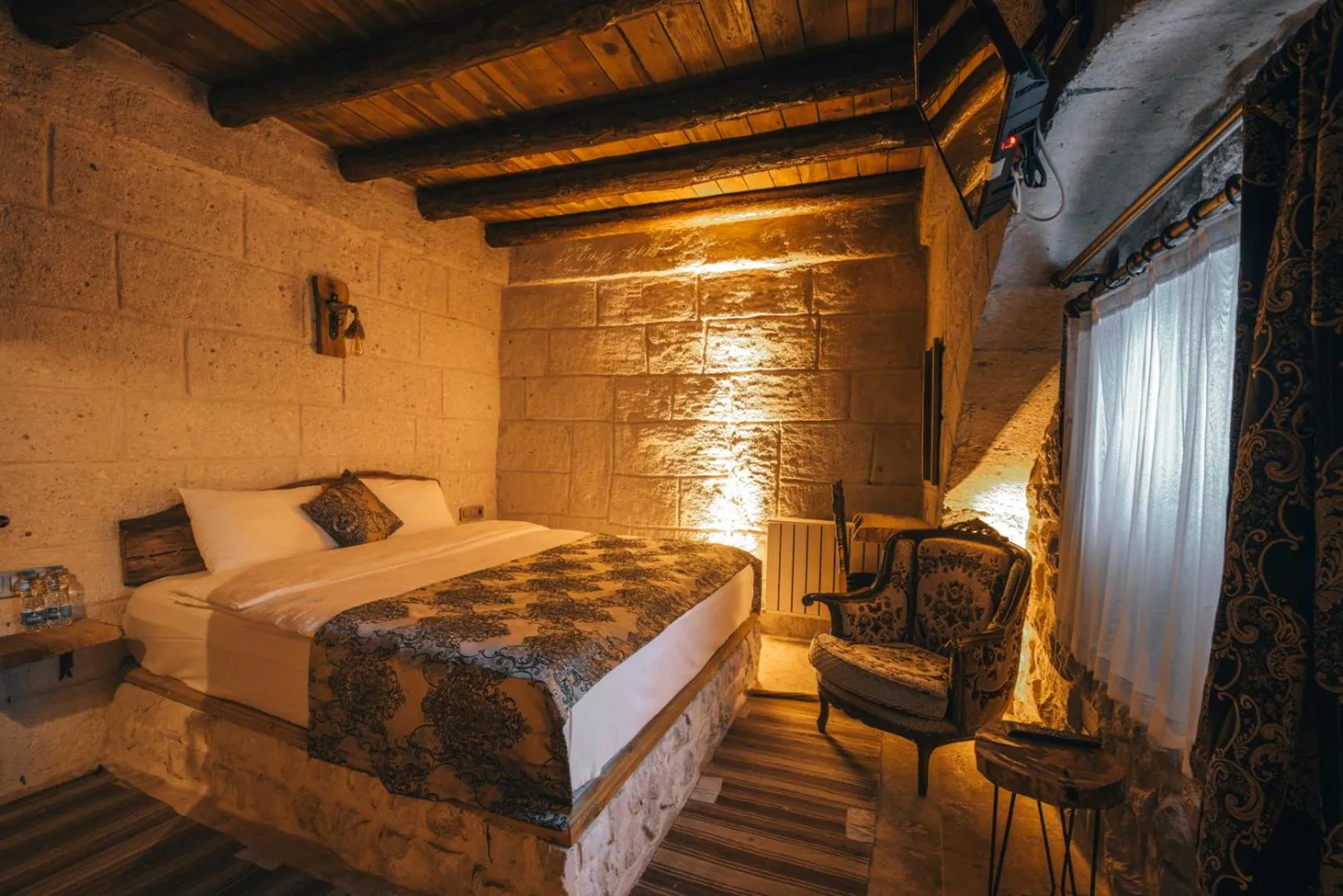 Bed in Lubberona Cave Cappadocia