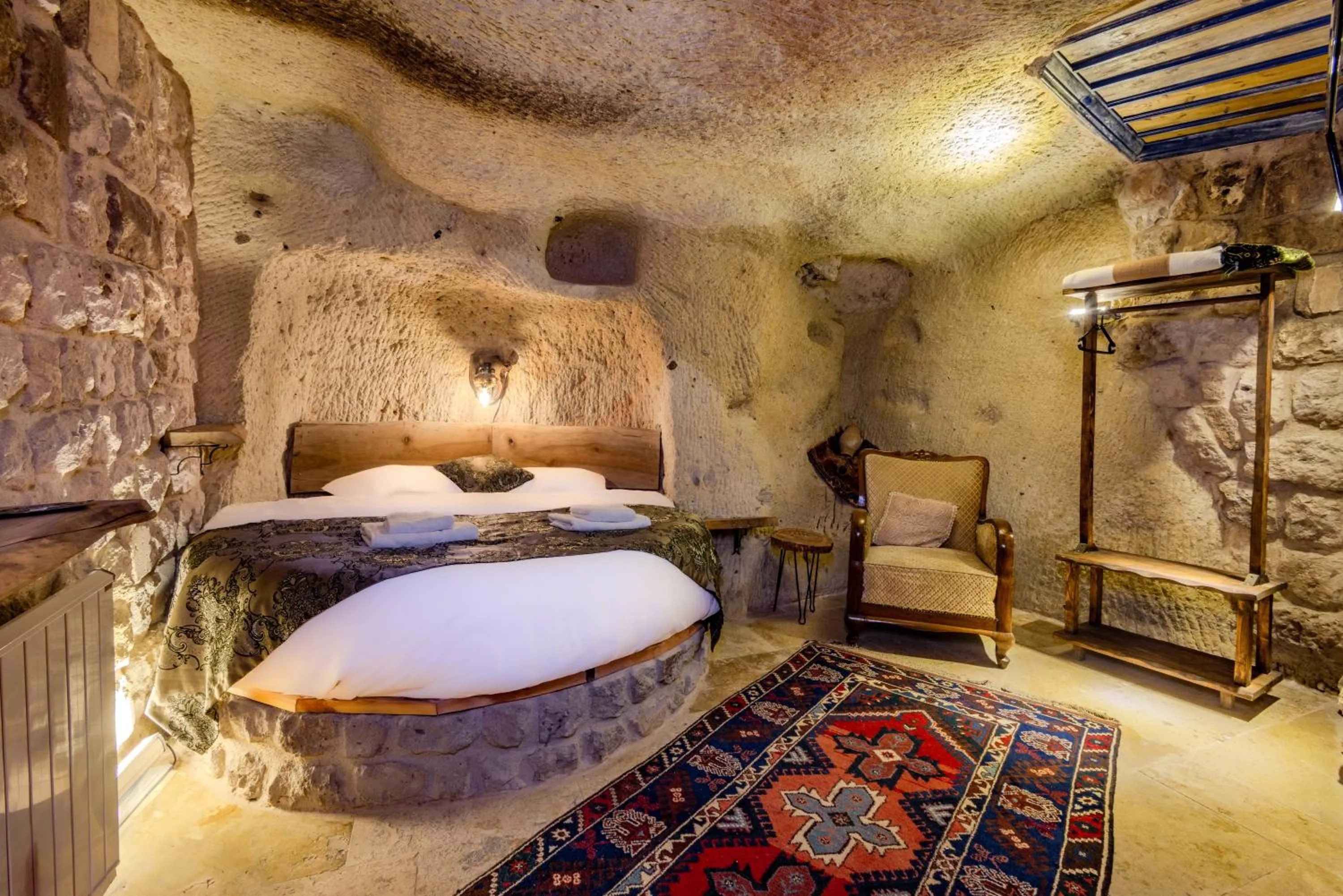 Bed in Lubberona Cave Cappadocia