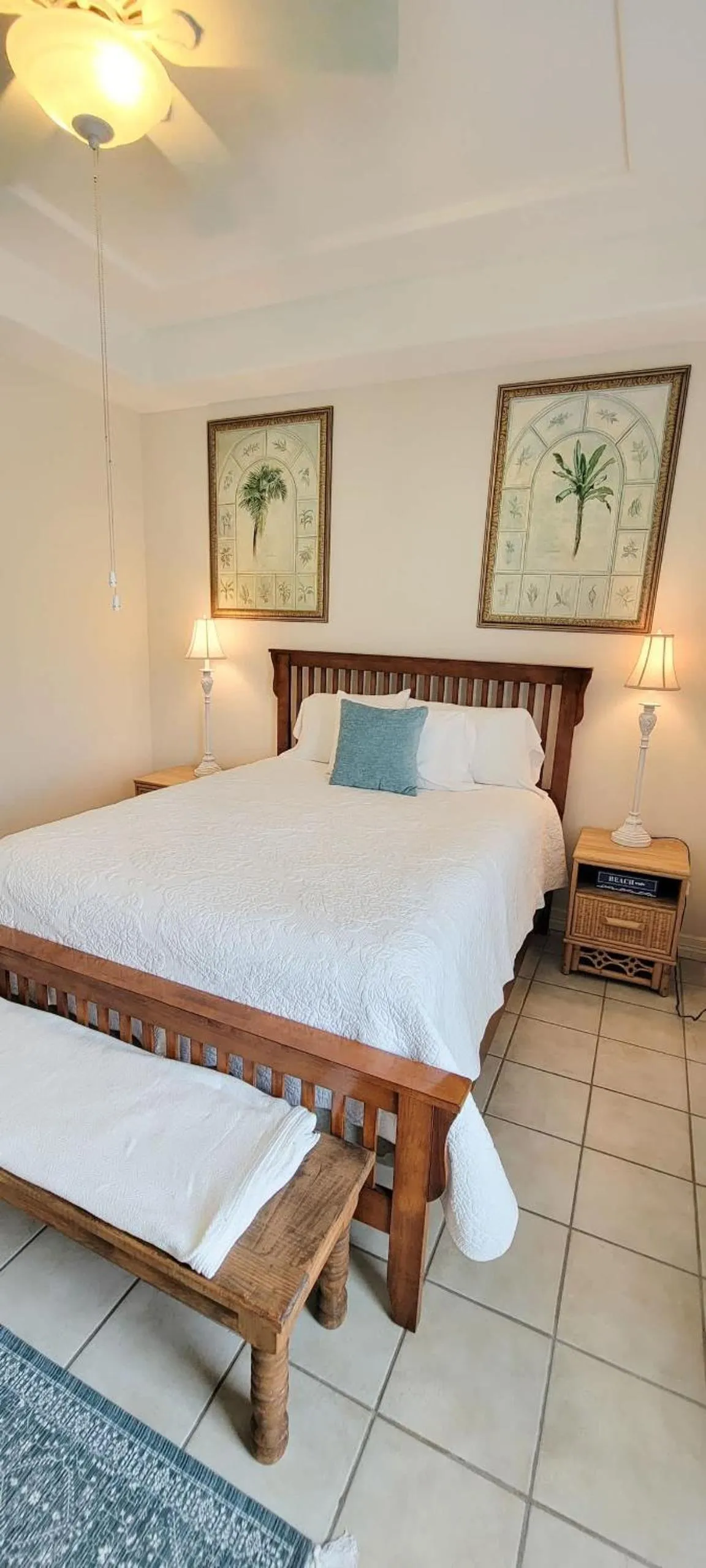 Bed in Beach & Palms condo