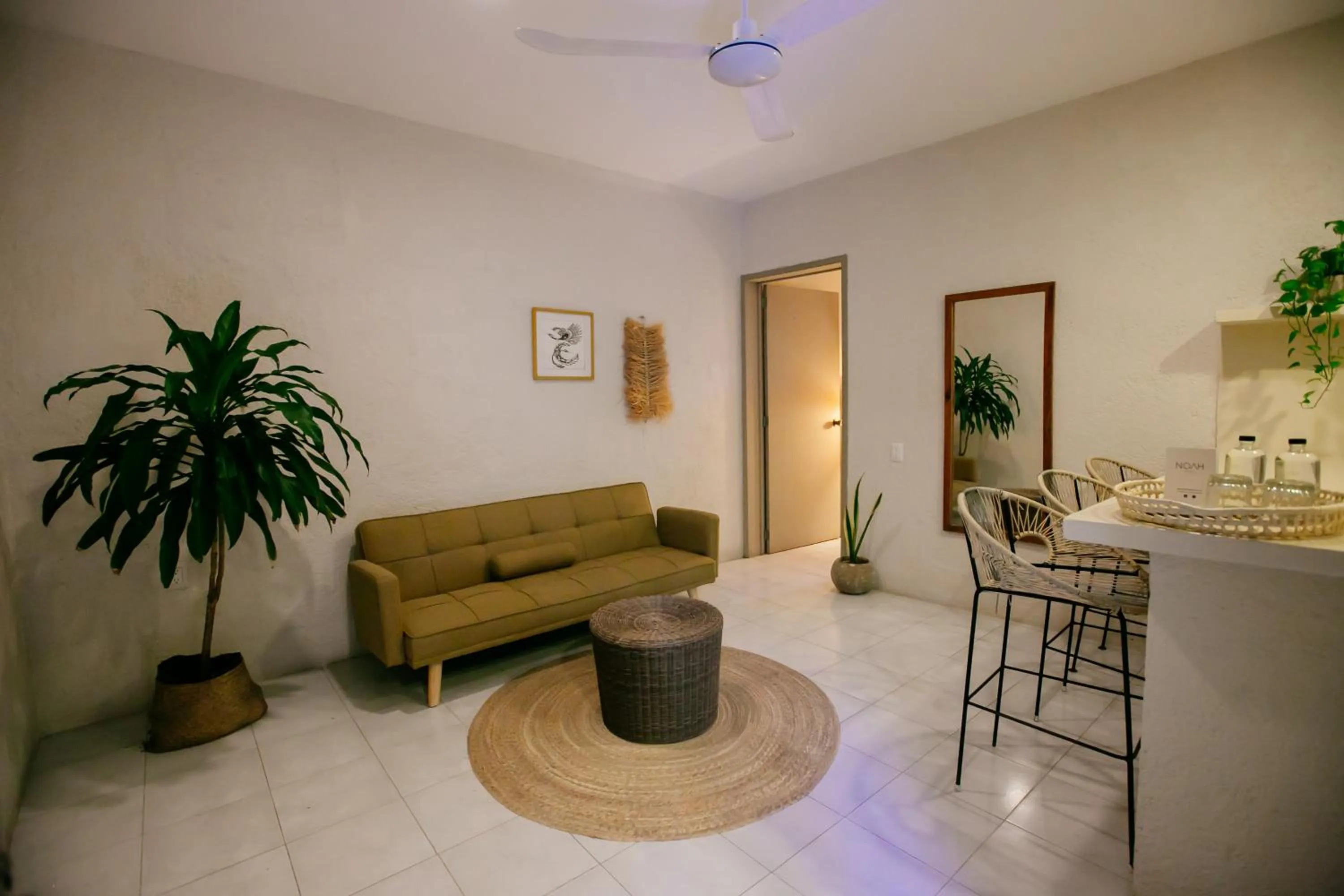 Living room in Hotel Noah Tulum