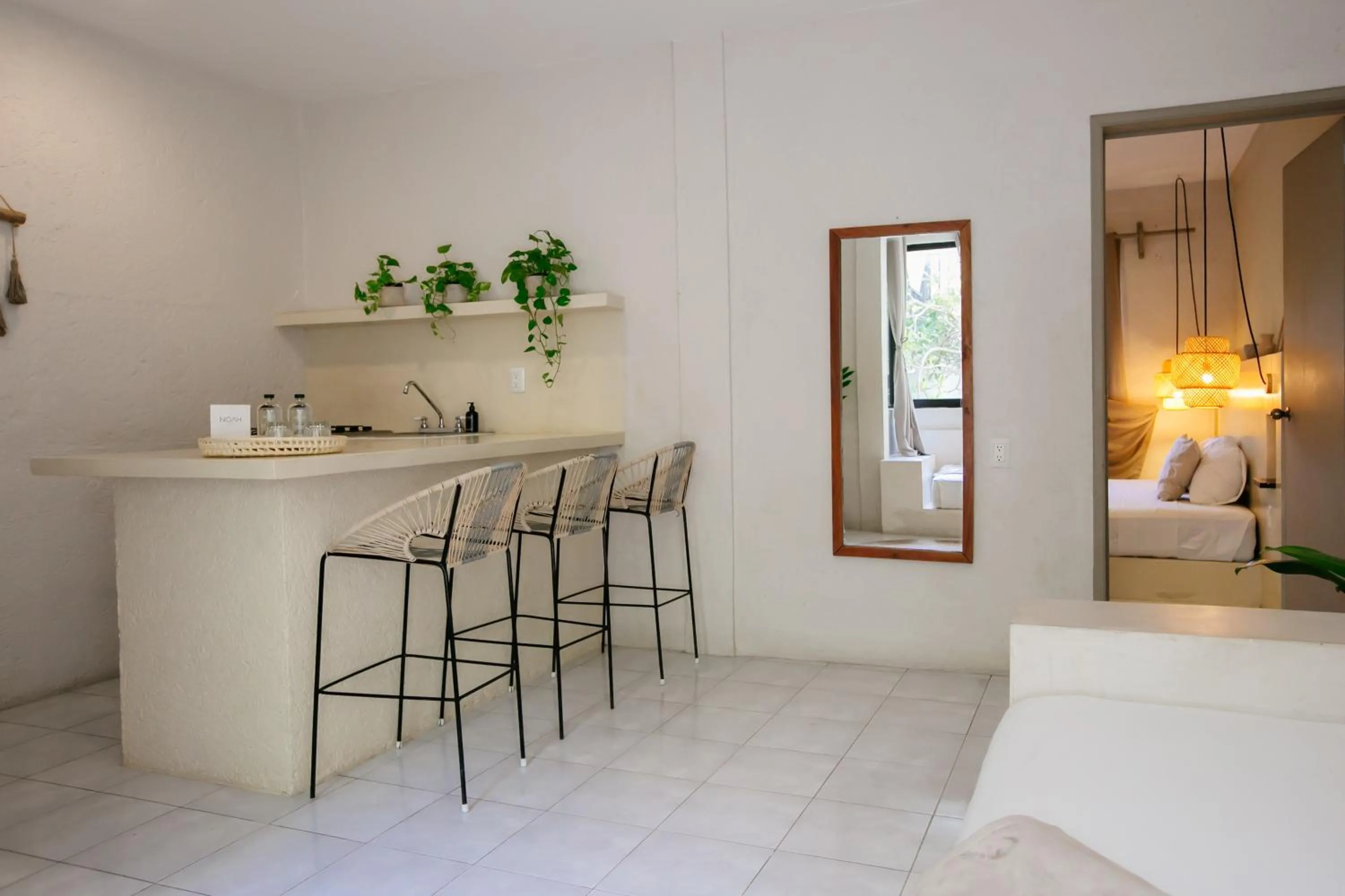 Dining area, Bed in Hotel Noah Tulum