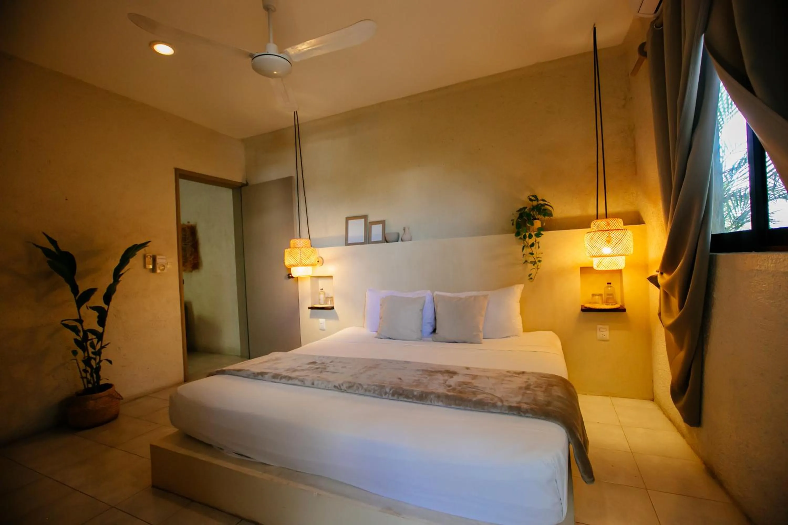 Bedroom, Bed in Hotel Noah Tulum