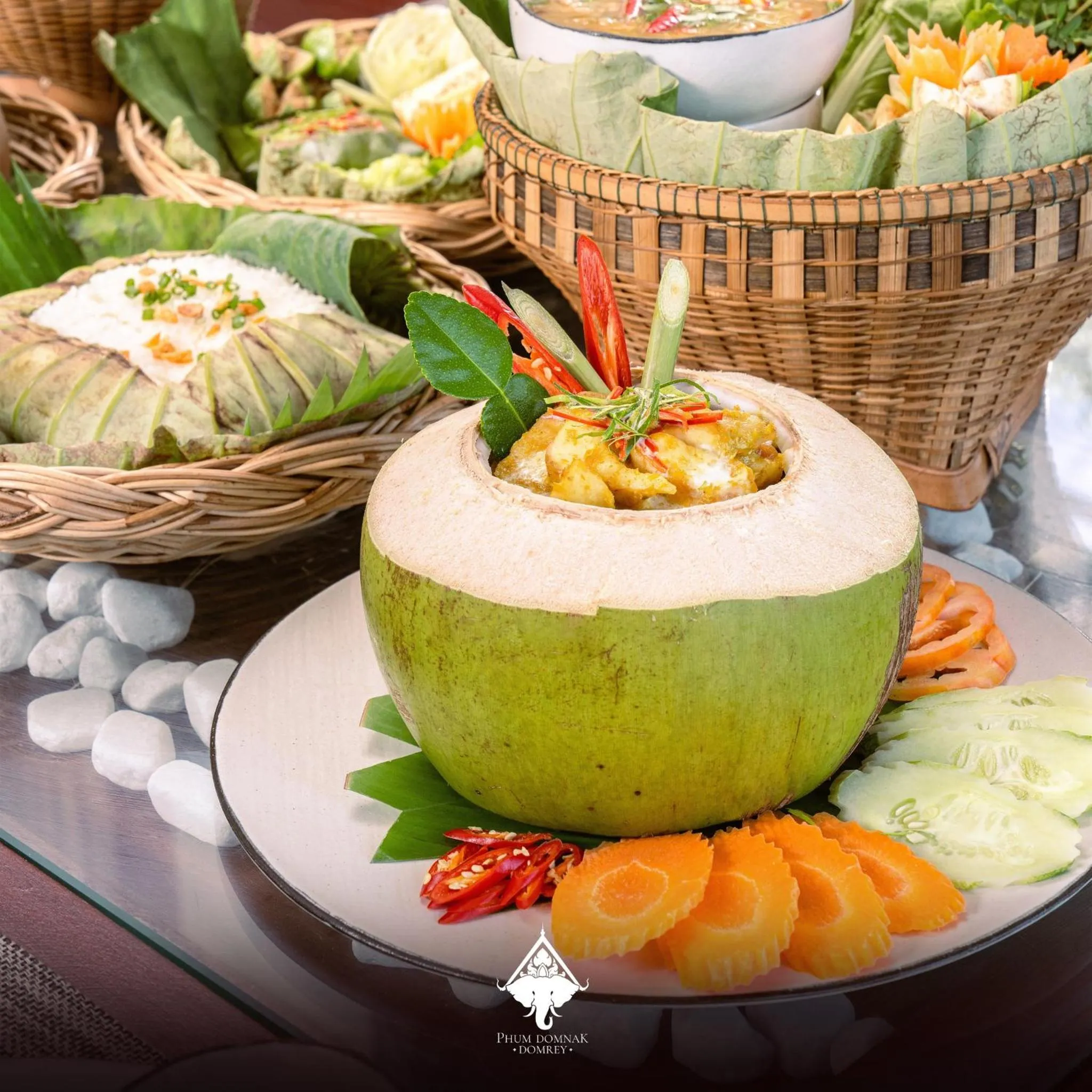 Lunch in Phum Domnak Domrey Resort