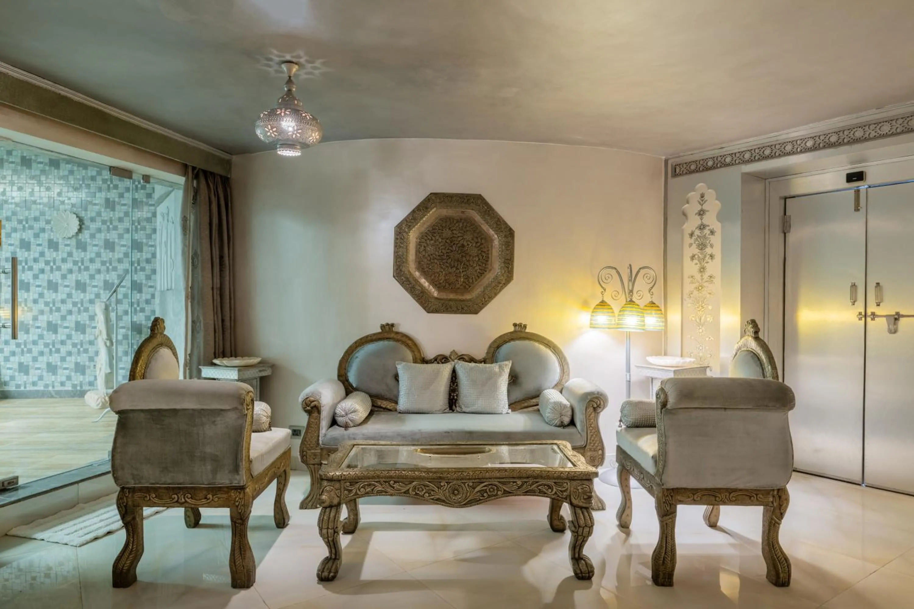 Living room in Chokhi Dhani The Ethnic 5-Star Deluxe Resort
