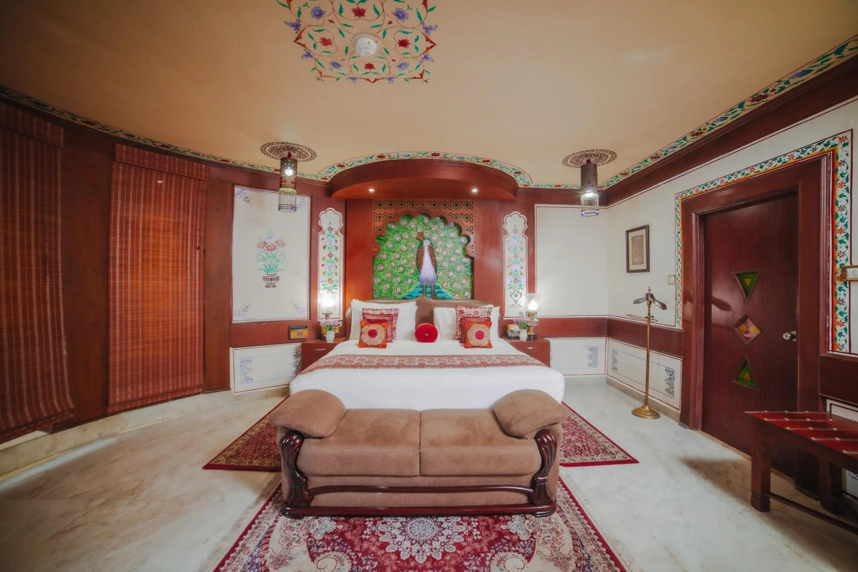 Bed in Chokhi Dhani The Ethnic 5-Star Deluxe Resort