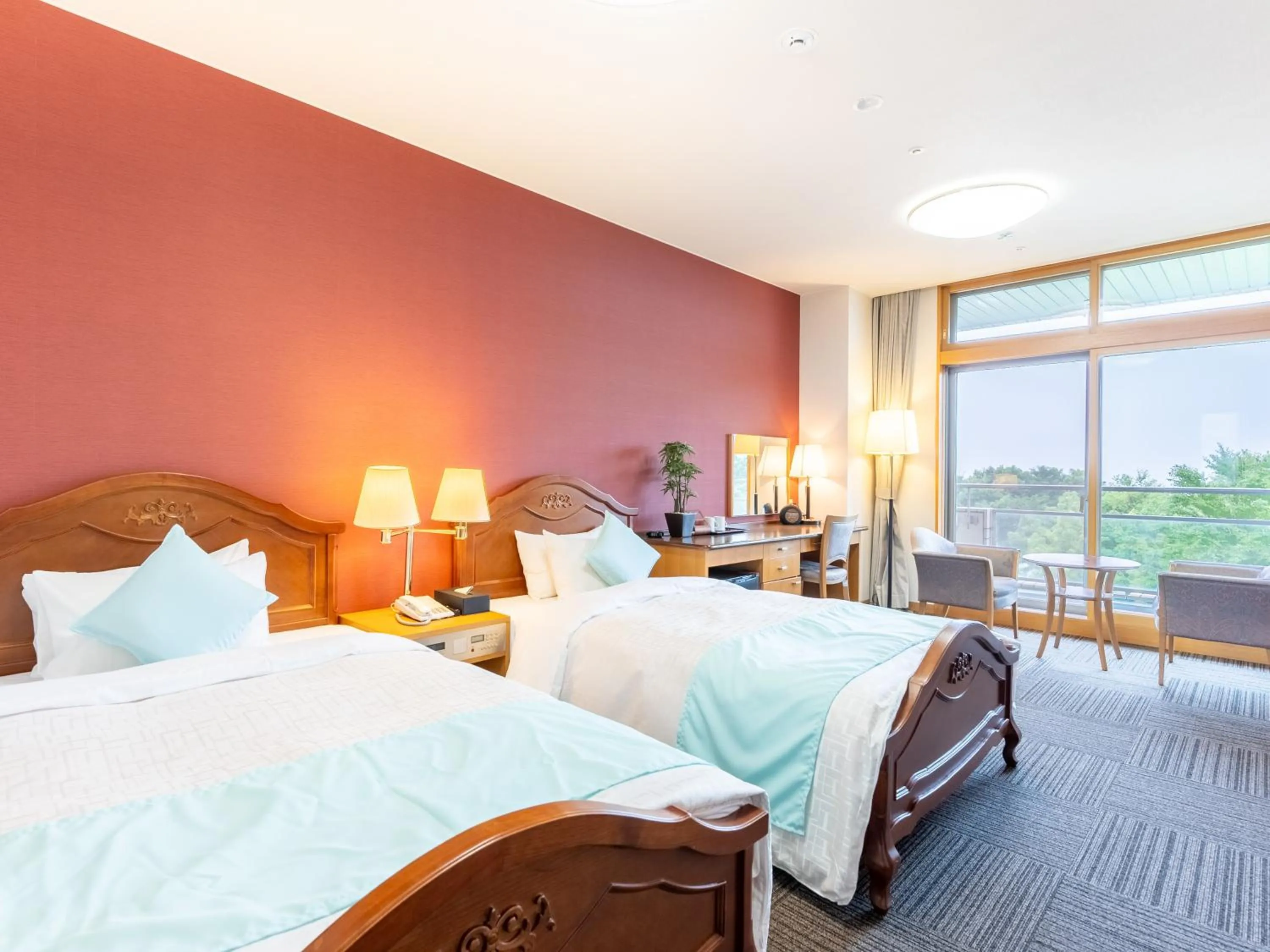 Bed in LiVEMAX Resort Upopoi Shiraoi Onsen