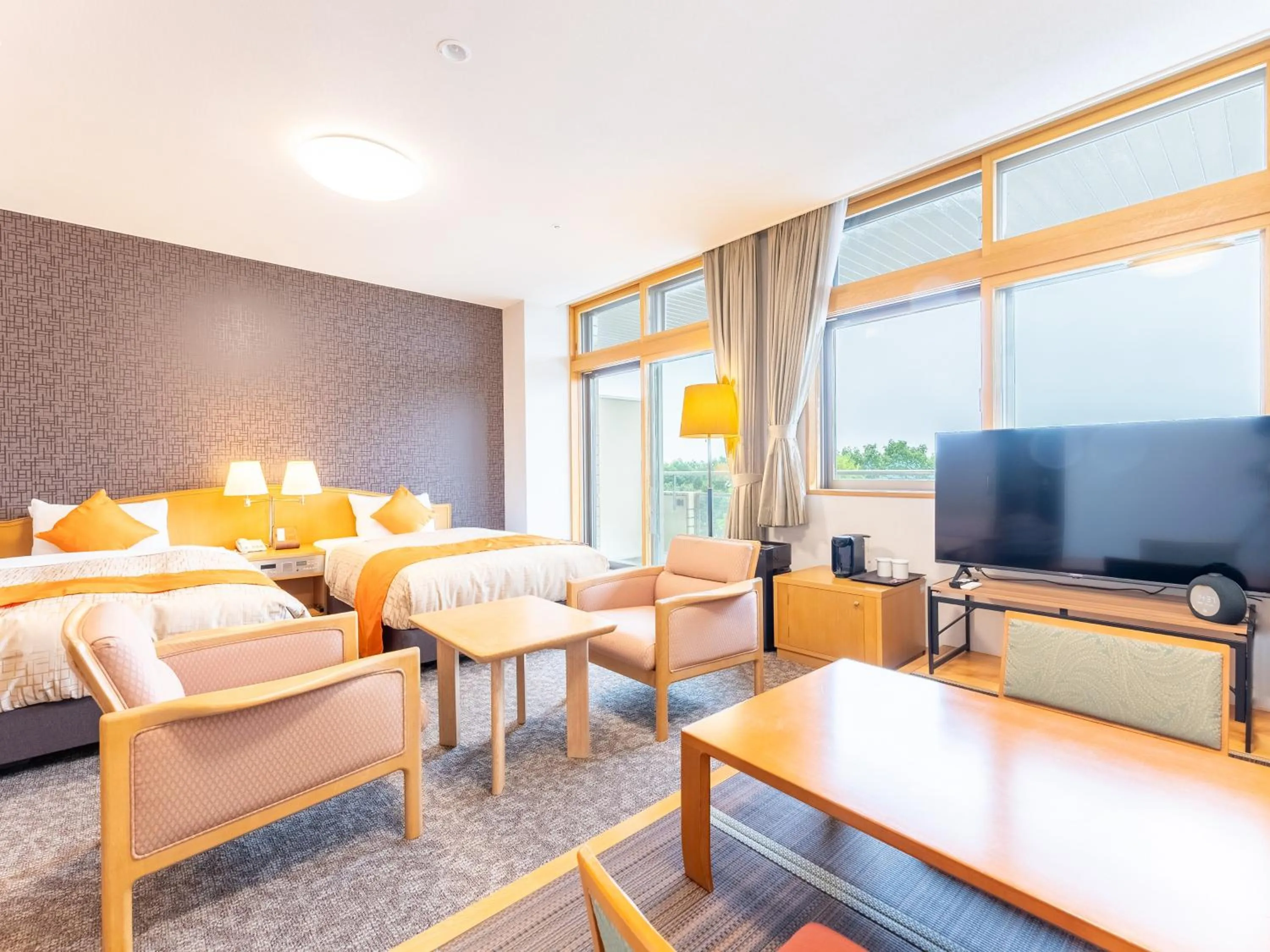 Bed in LiVEMAX Resort Upopoi Shiraoi Onsen