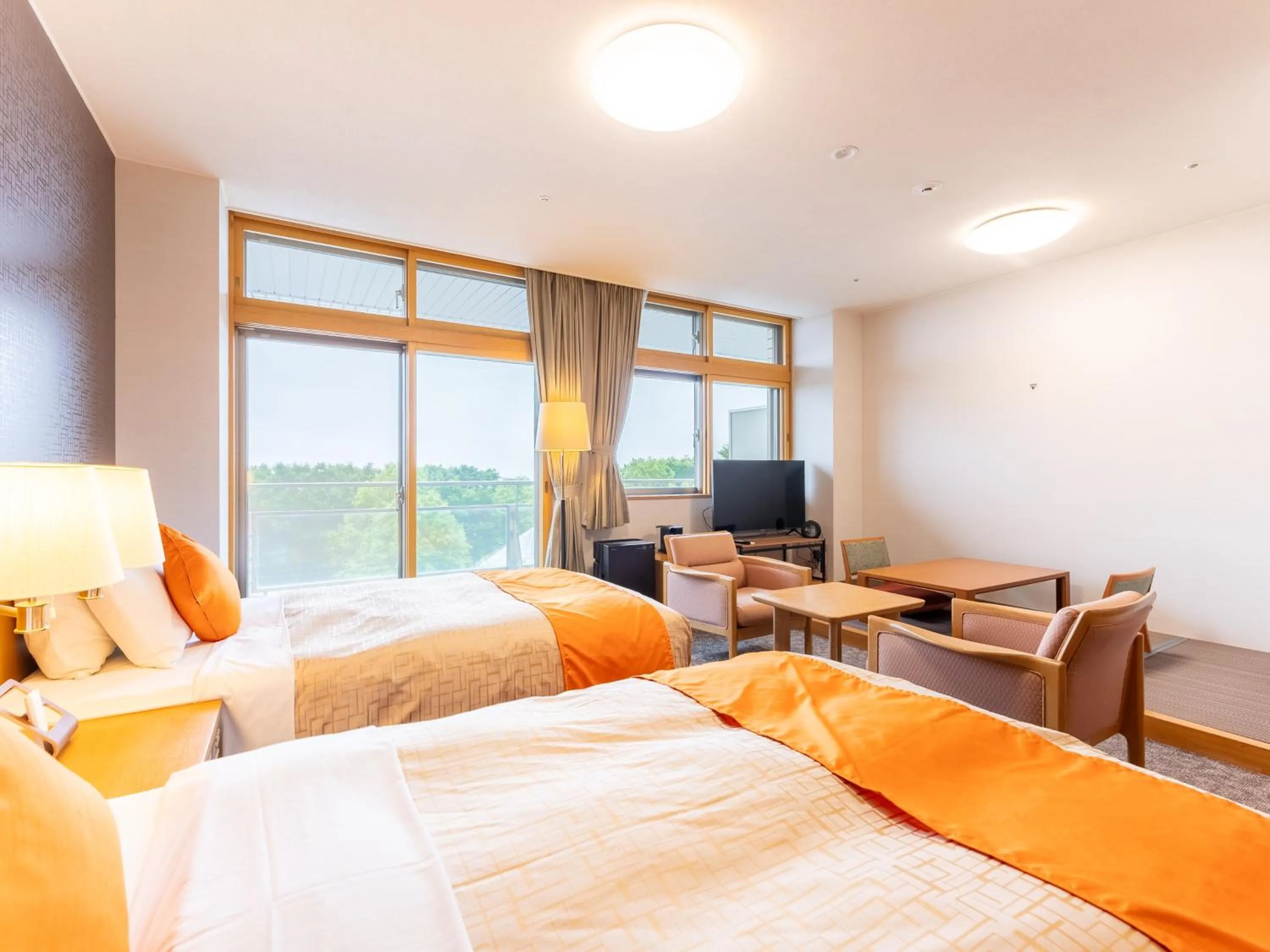 Bed in LiVEMAX Resort Upopoi Shiraoi Onsen