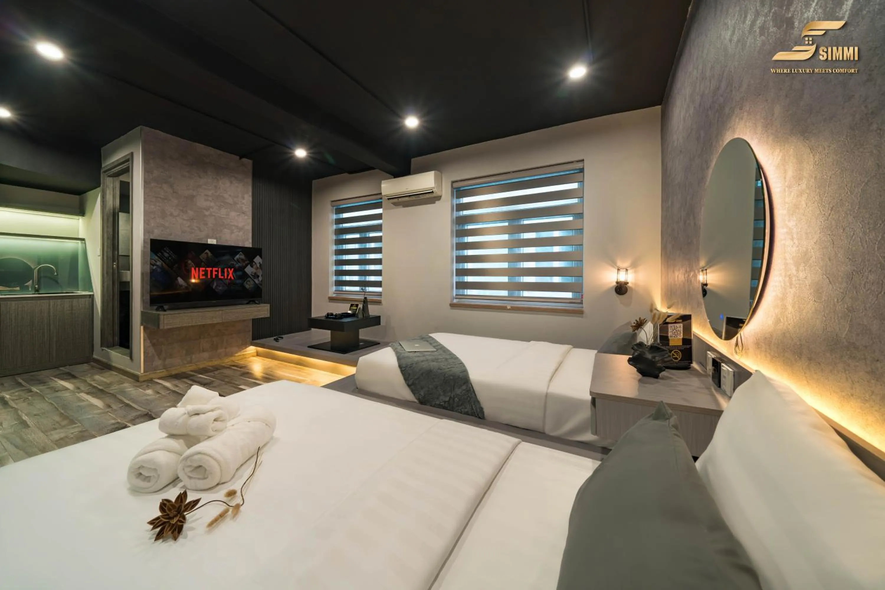 Bed in Simmi Signature Hotel & Apartment