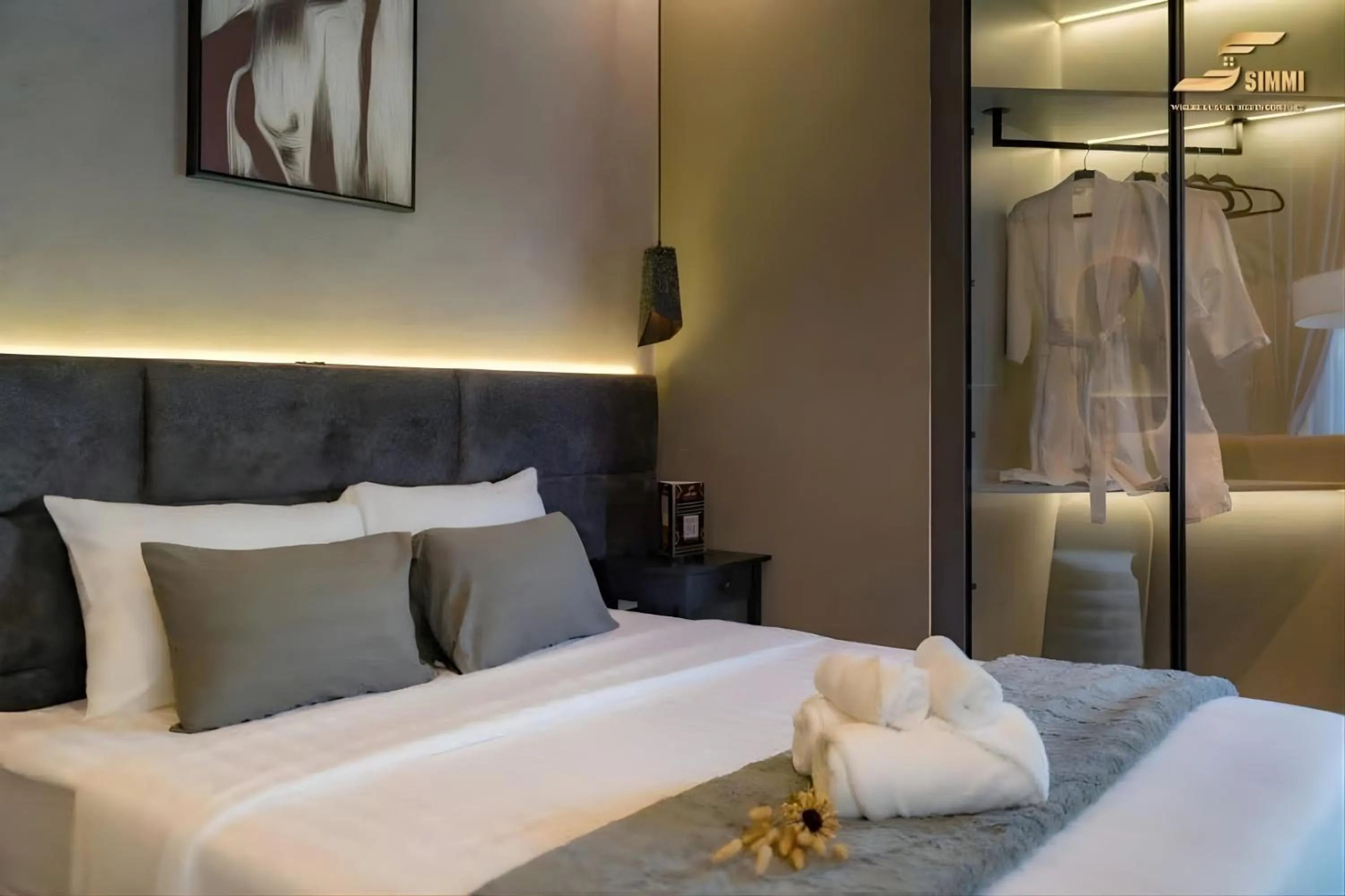 Bed in Simmi Signature Hotel & Apartment