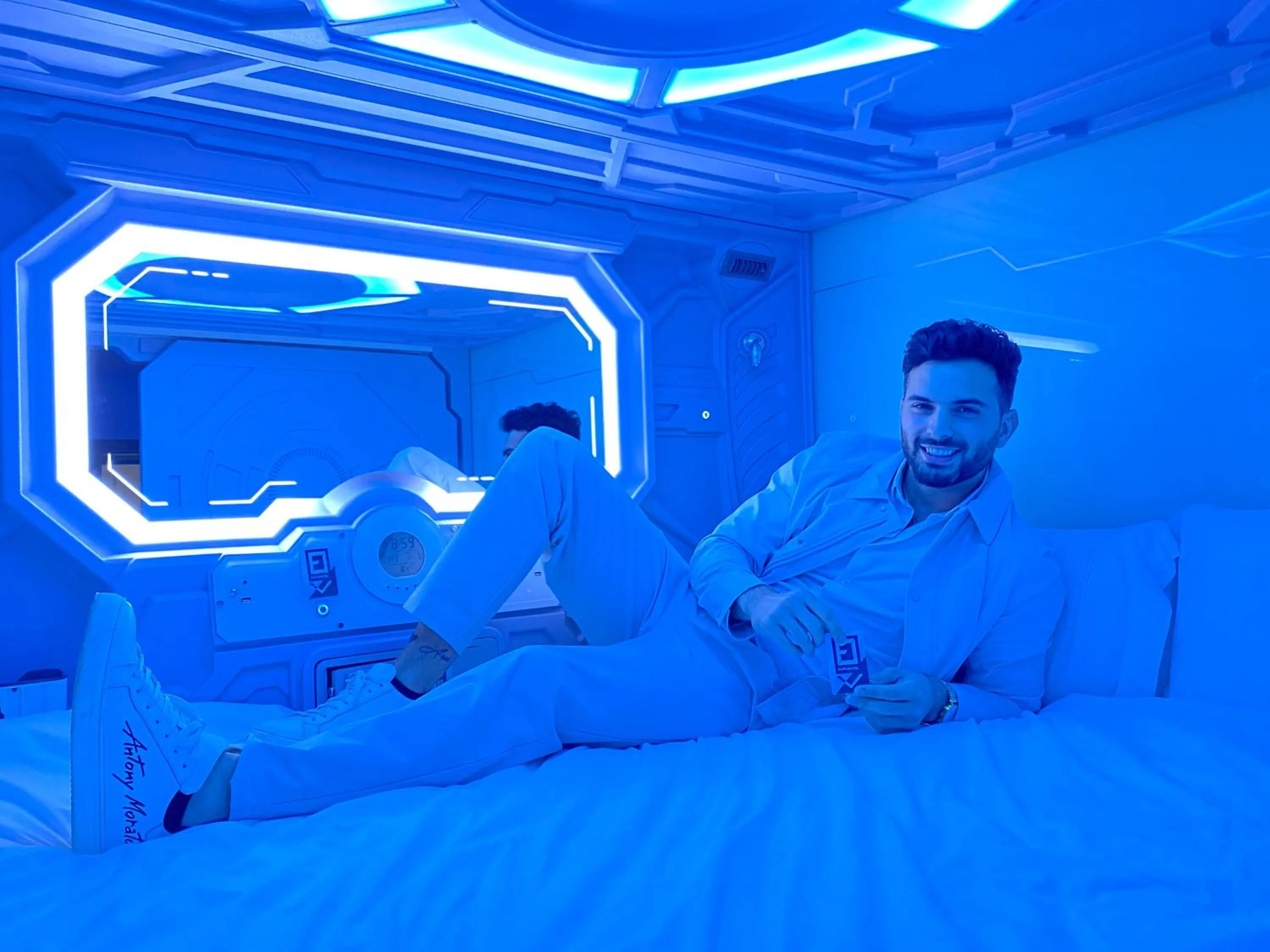 People, Bed in Futurotel Sevilla