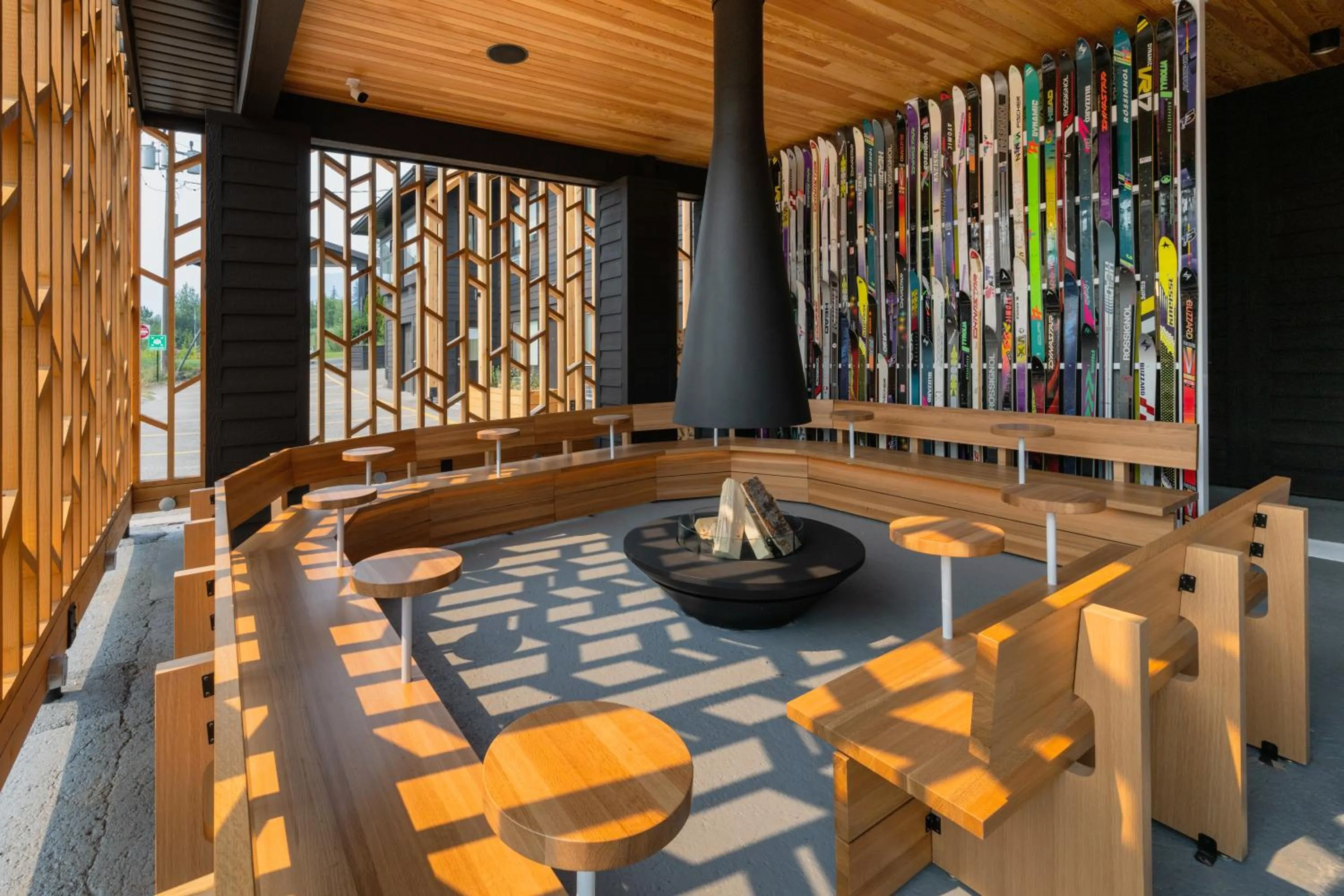 fireplace in VRGE Revelstoke