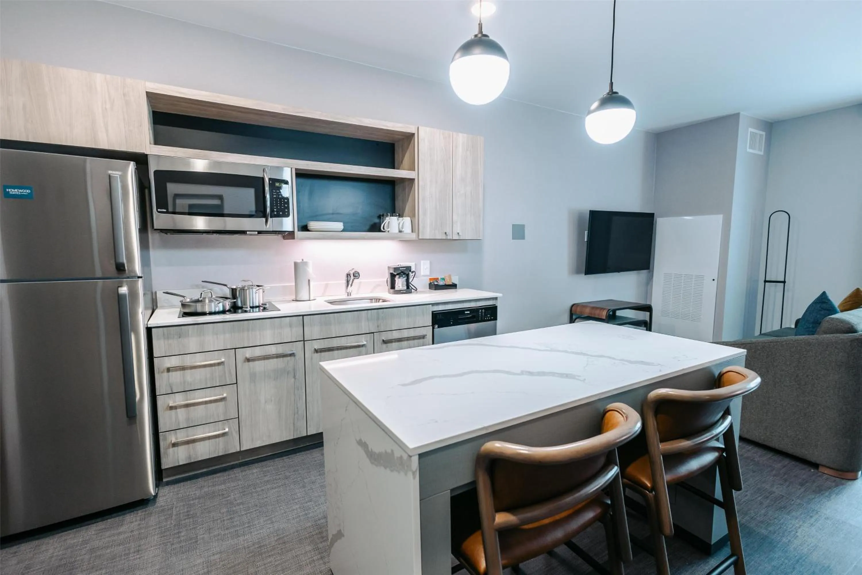 Kitchen or kitchenette in Homewood Suites By Hilton Buford Mall Of Ga