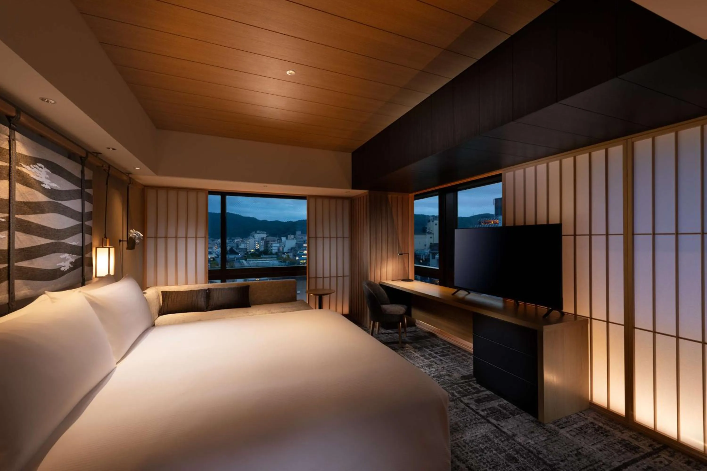 Bed in Hilton Kyoto