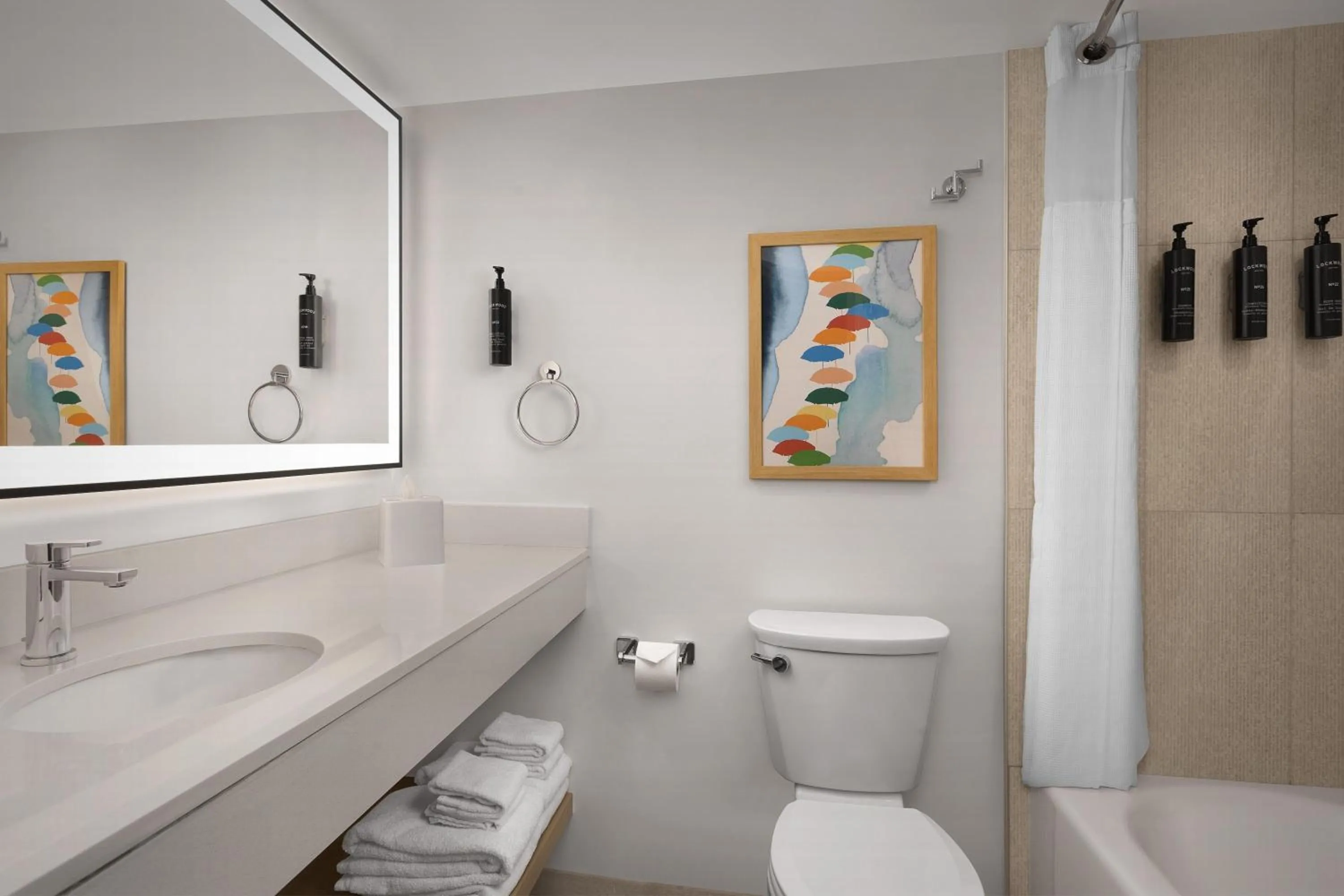 Bathroom in The Ellie Beach Resort Myrtle Beach, Tapestry By Hilton