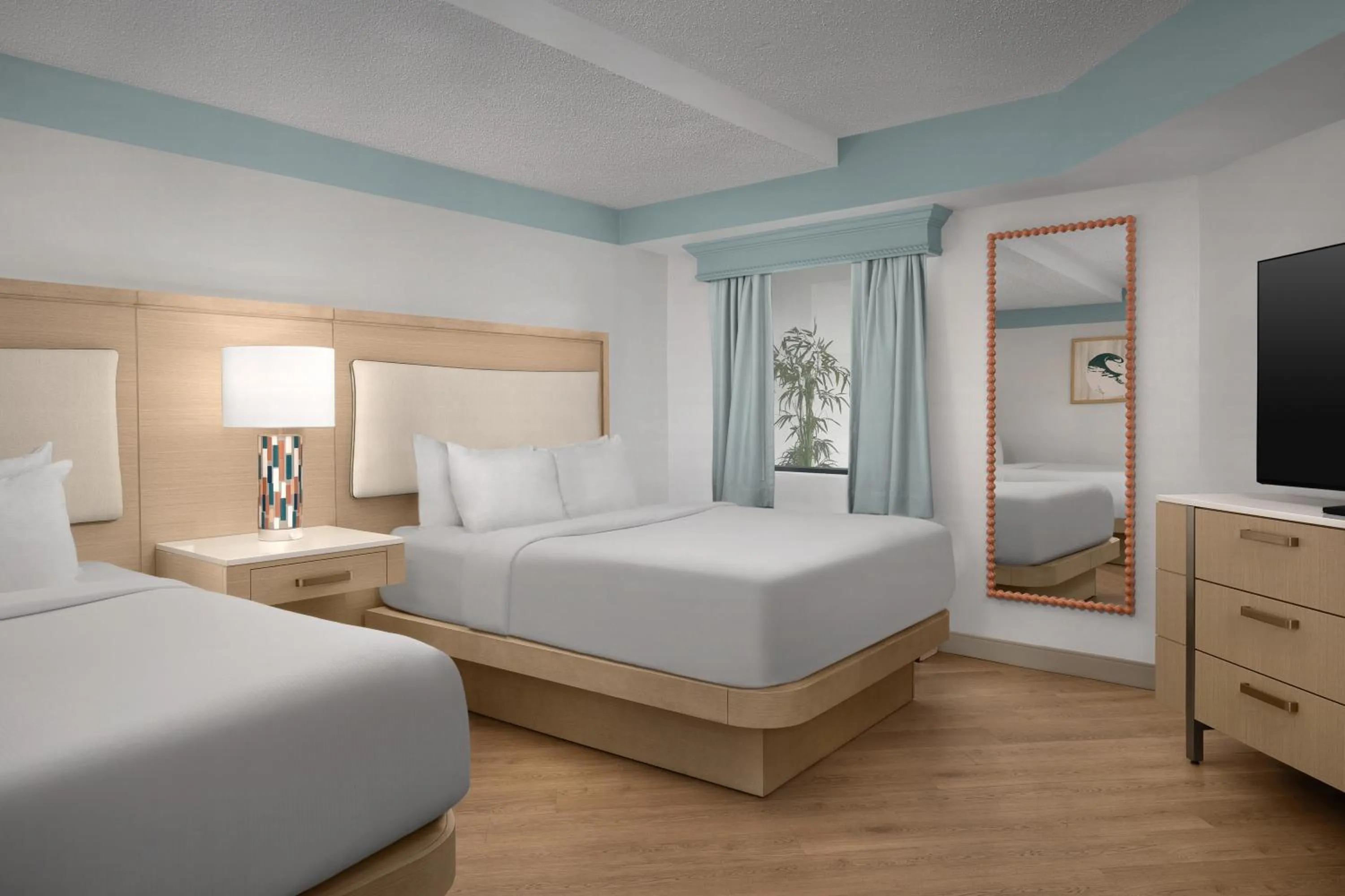 Bed in The Ellie Beach Resort Myrtle Beach, Tapestry By Hilton